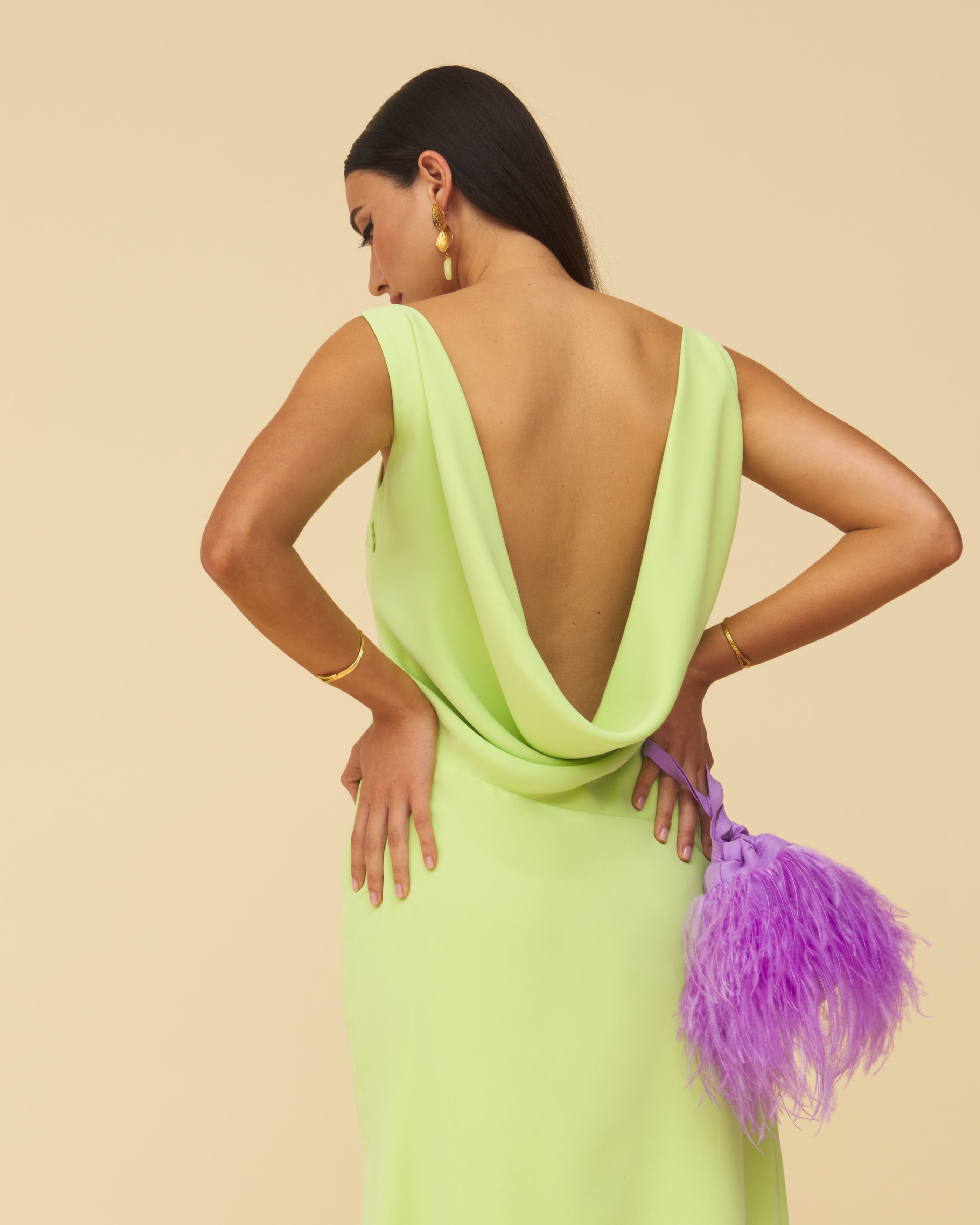 Robe Octavia Vert chlorophylle