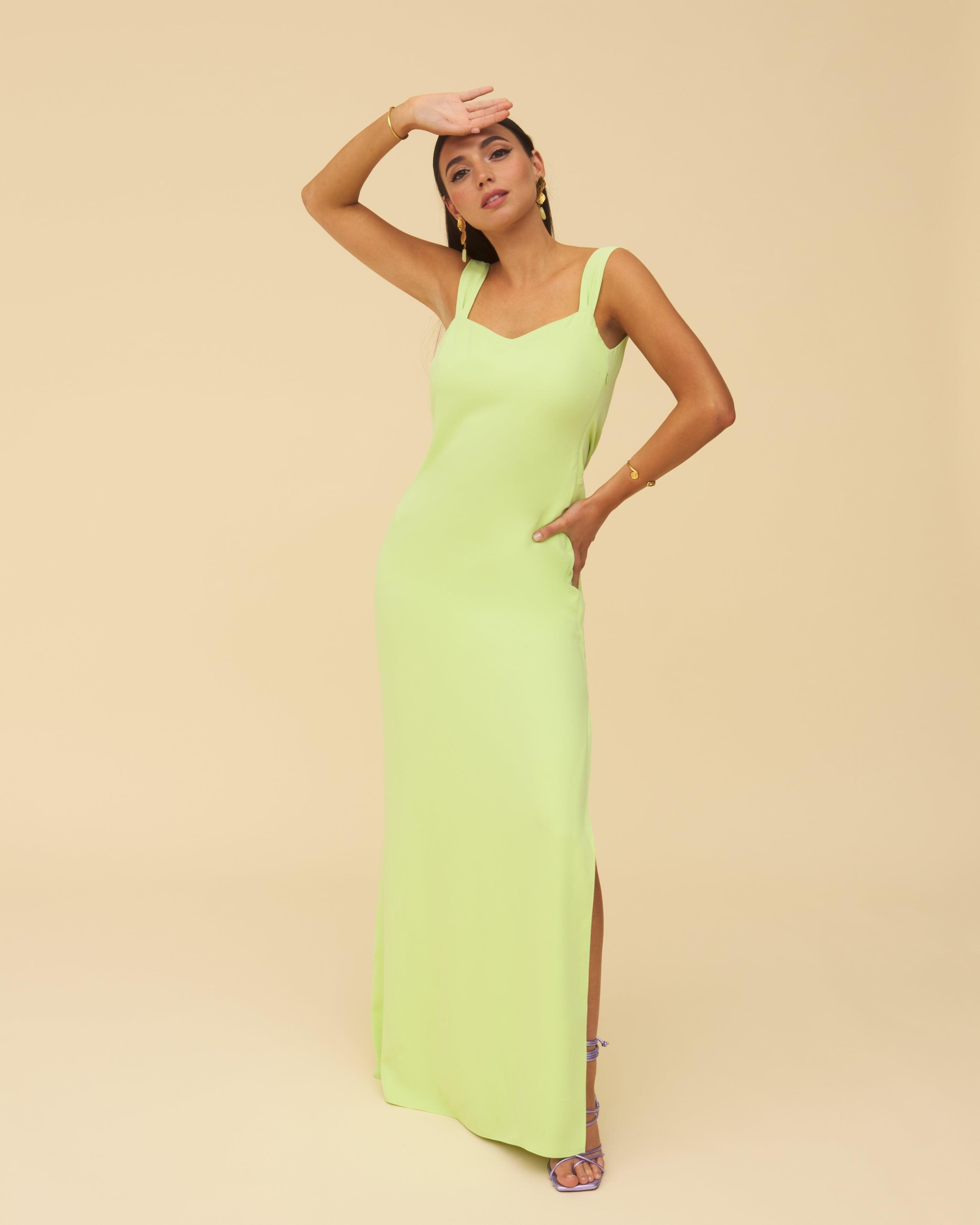 Robe Octavia Vert chlorophylle