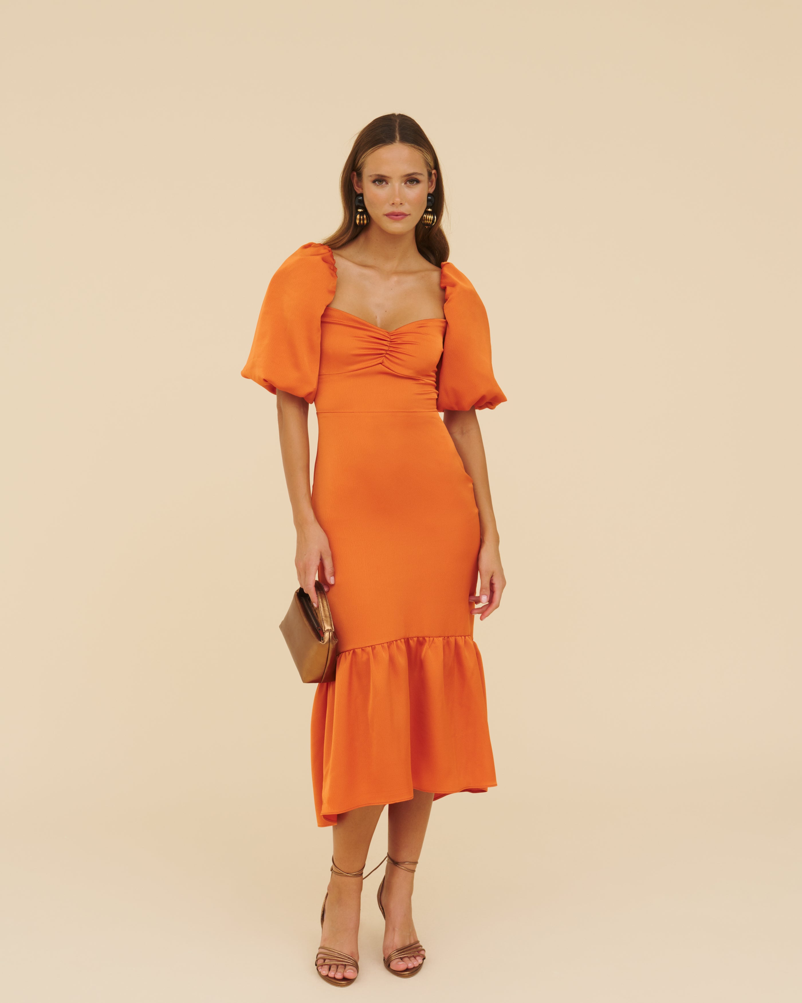 Luciana Russet Orange Dress