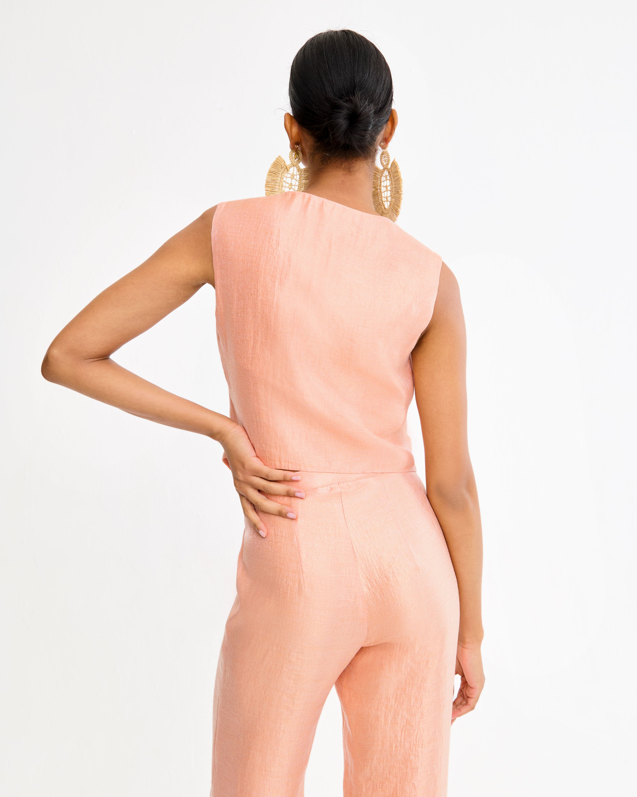 Estoril Peach Trousers