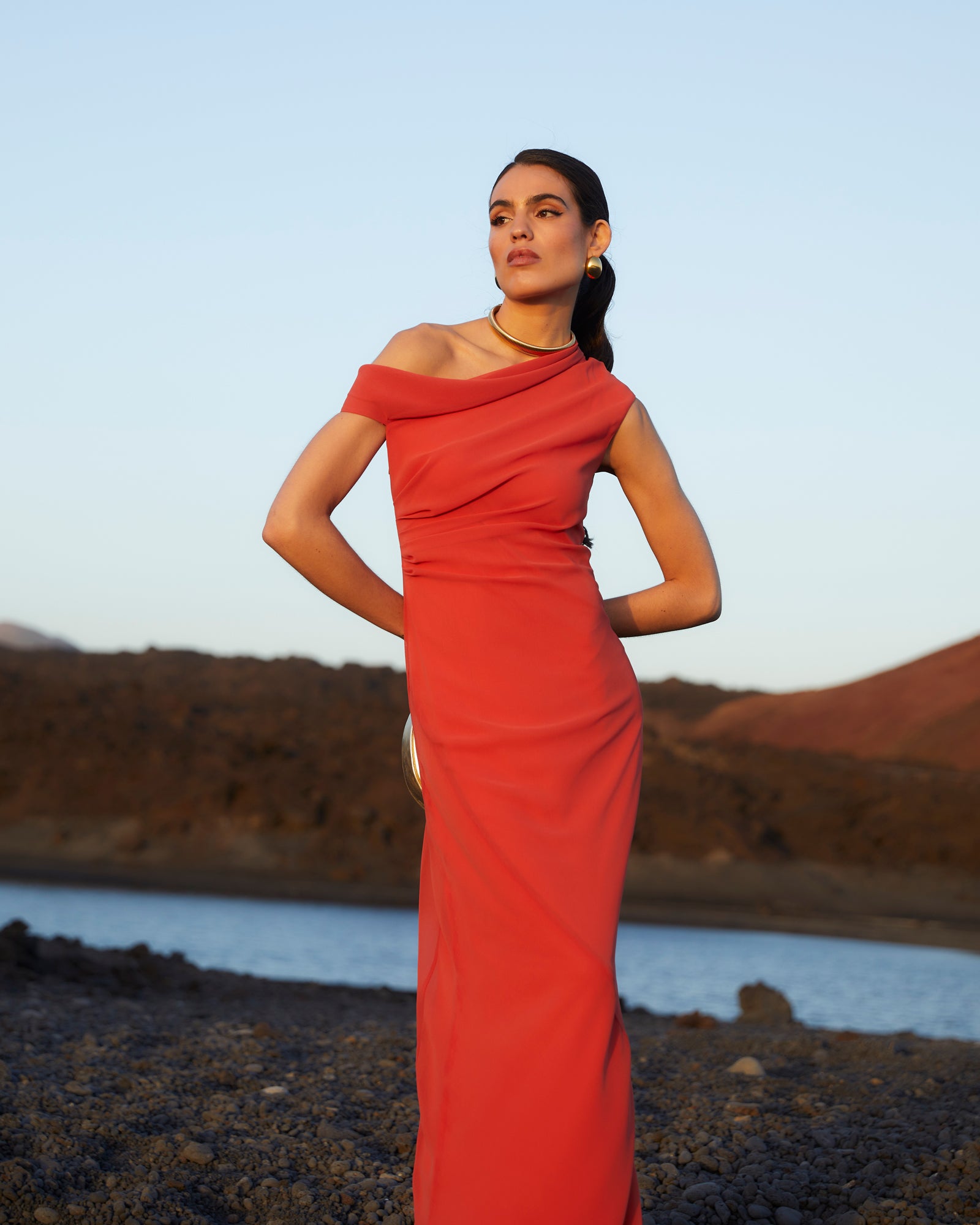 Marguerite Russet orange Dress