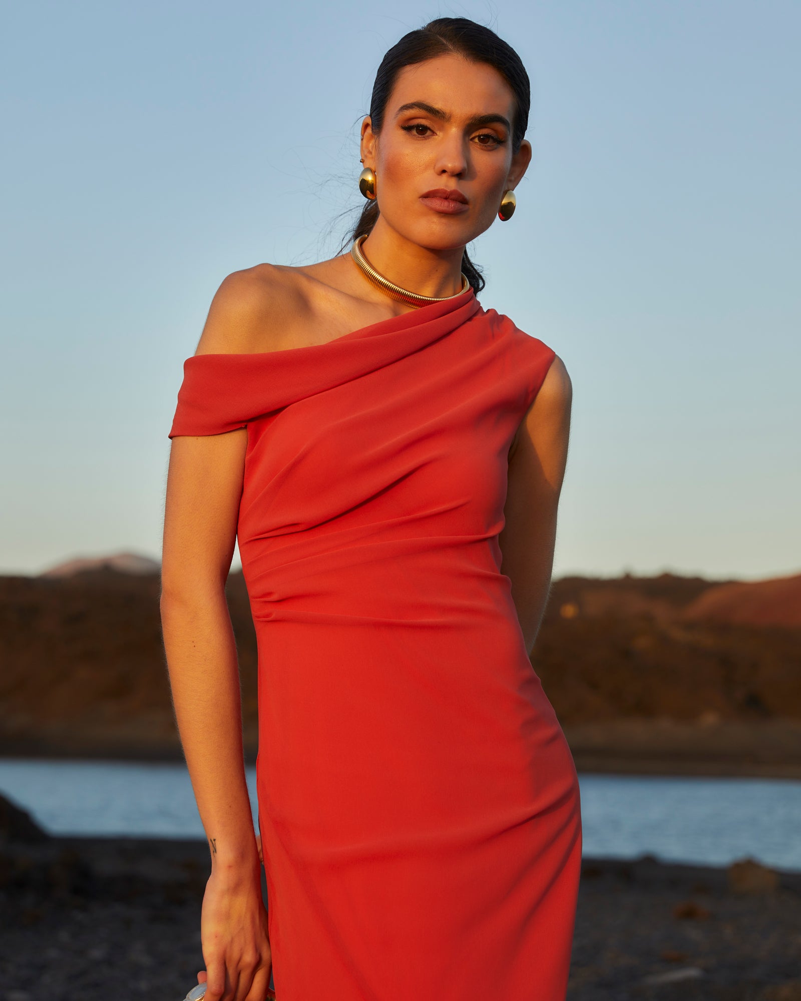 Marguerite Russet orange Dress