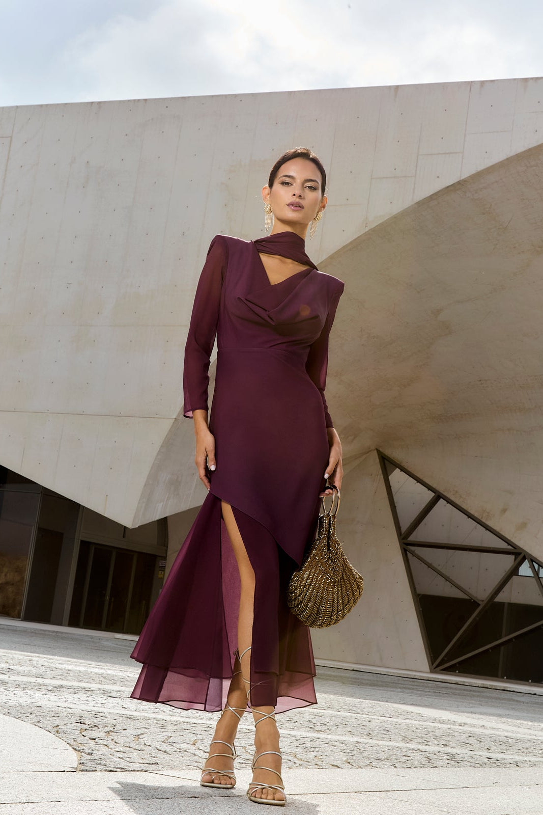 Vestido Viena Berenjena