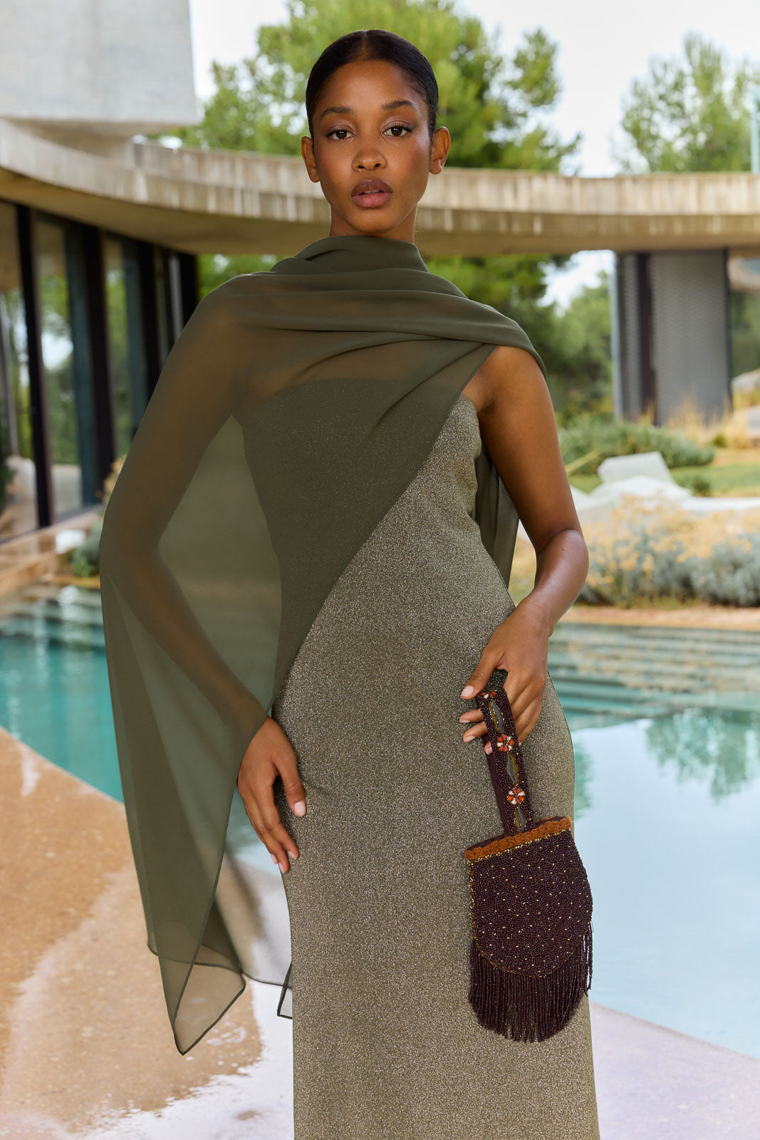 Tosca Olive Green Shawl