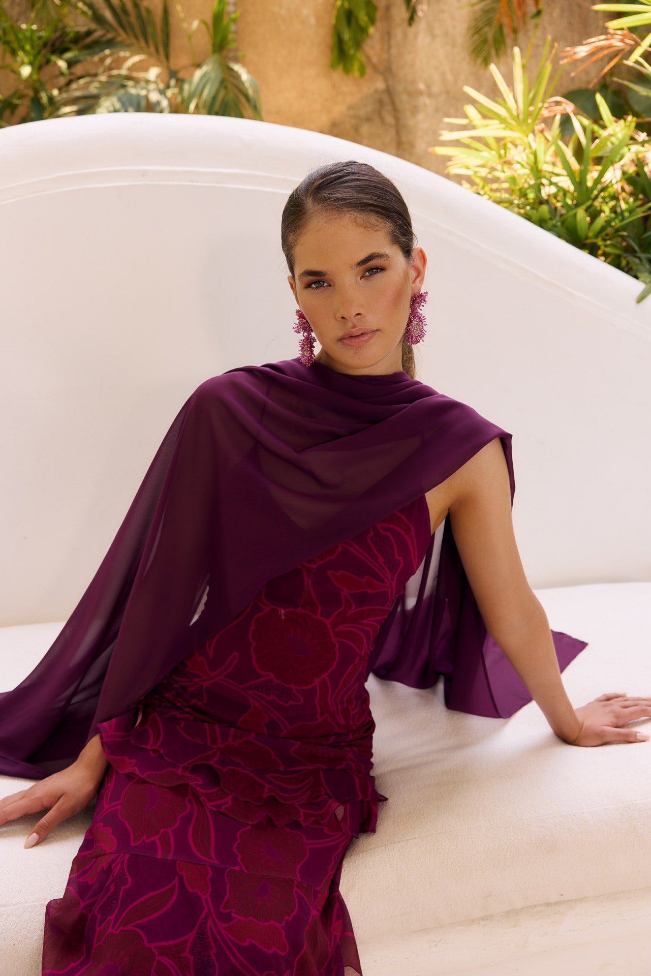 Tosca Aubergine Shawl