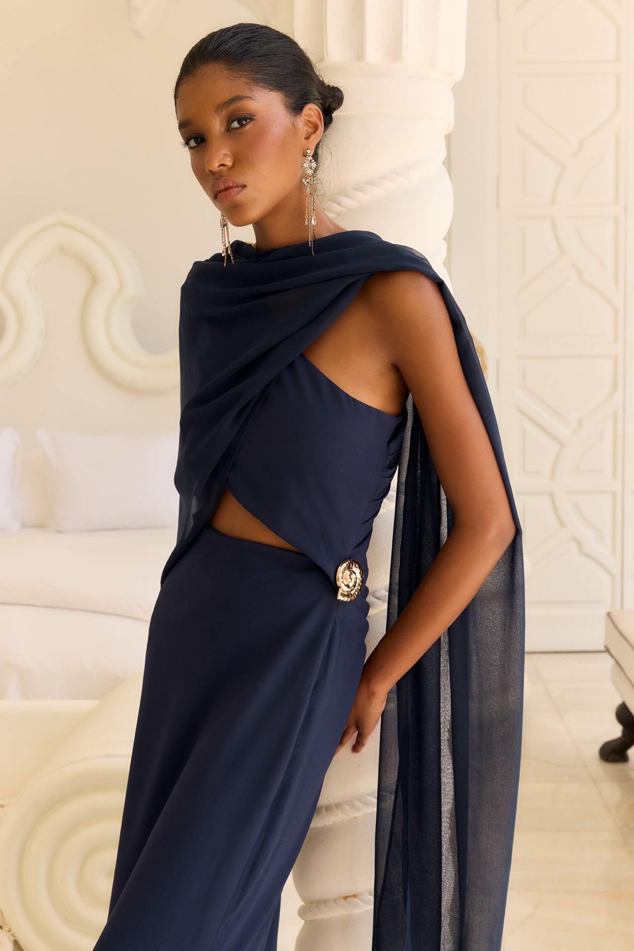 Tosca Navy Shawl