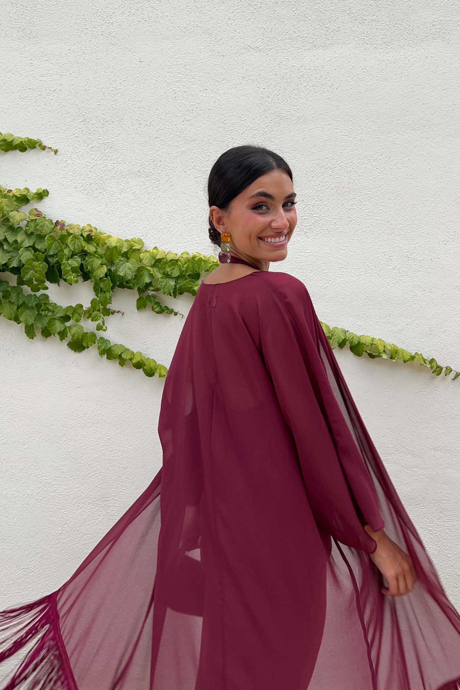 Mónica Kimono Burgundy