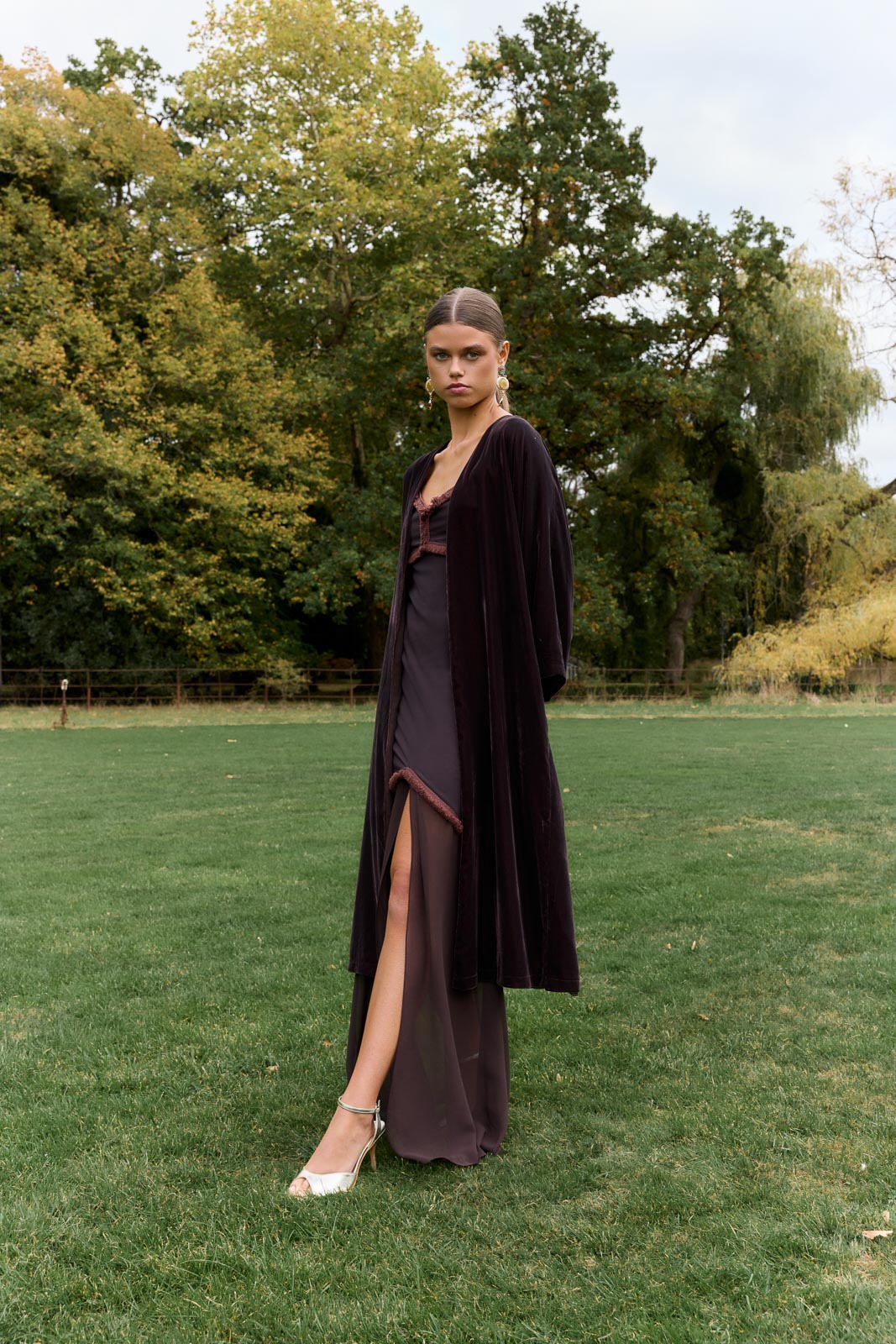 brown kimono dress Silk Emilia Kimono Robe main image 0