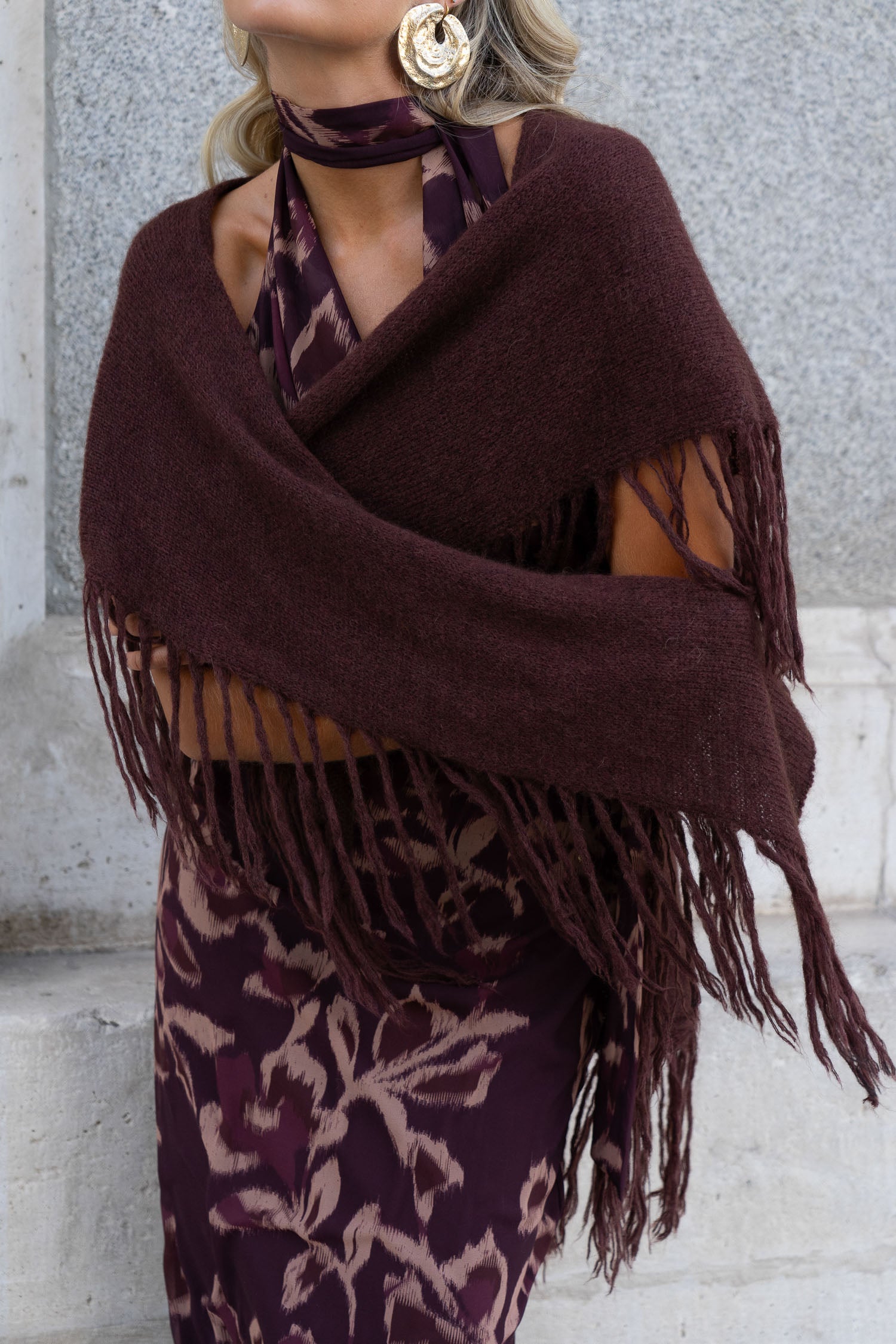 Poncho Mara Marron