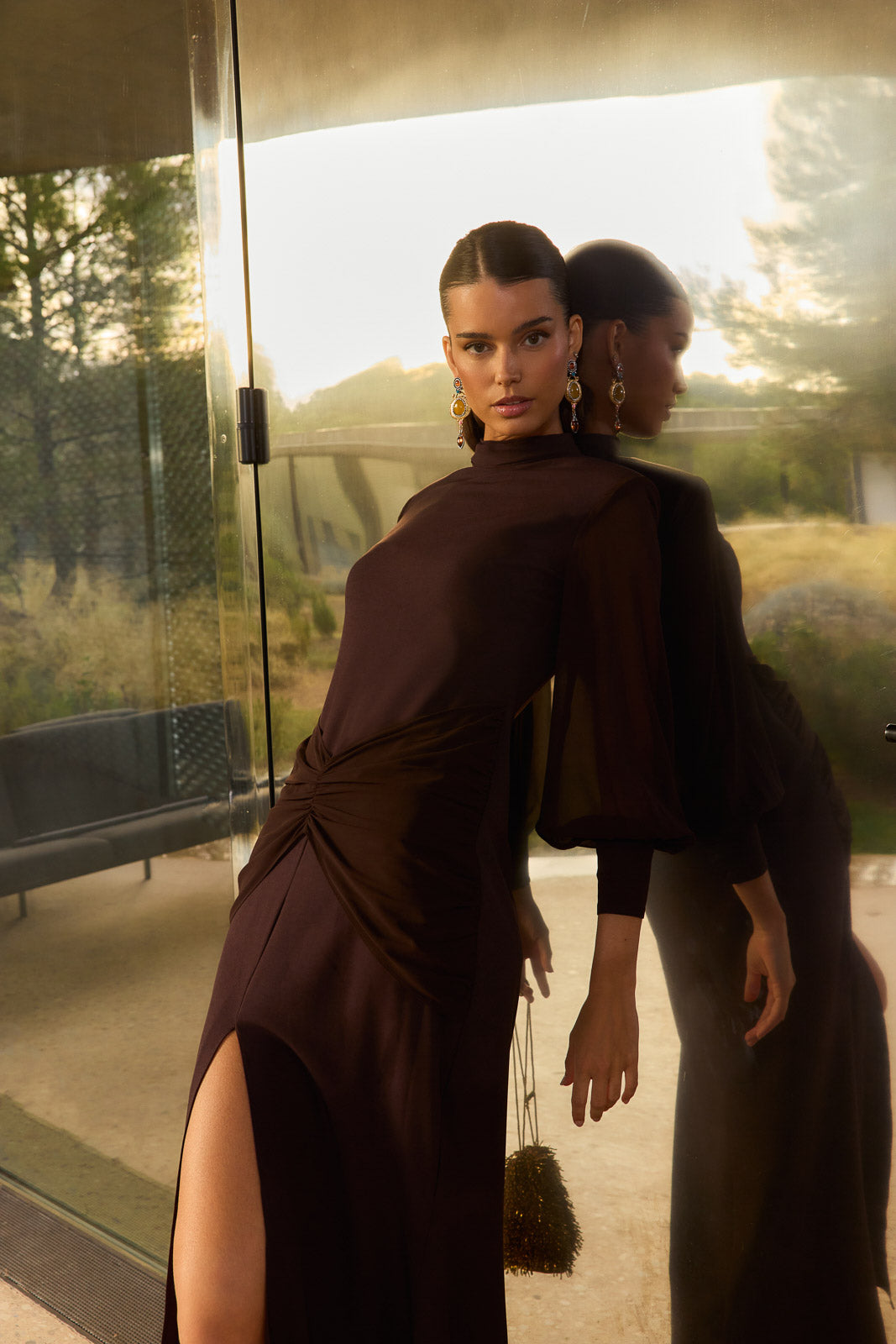 Meira Brown Dress