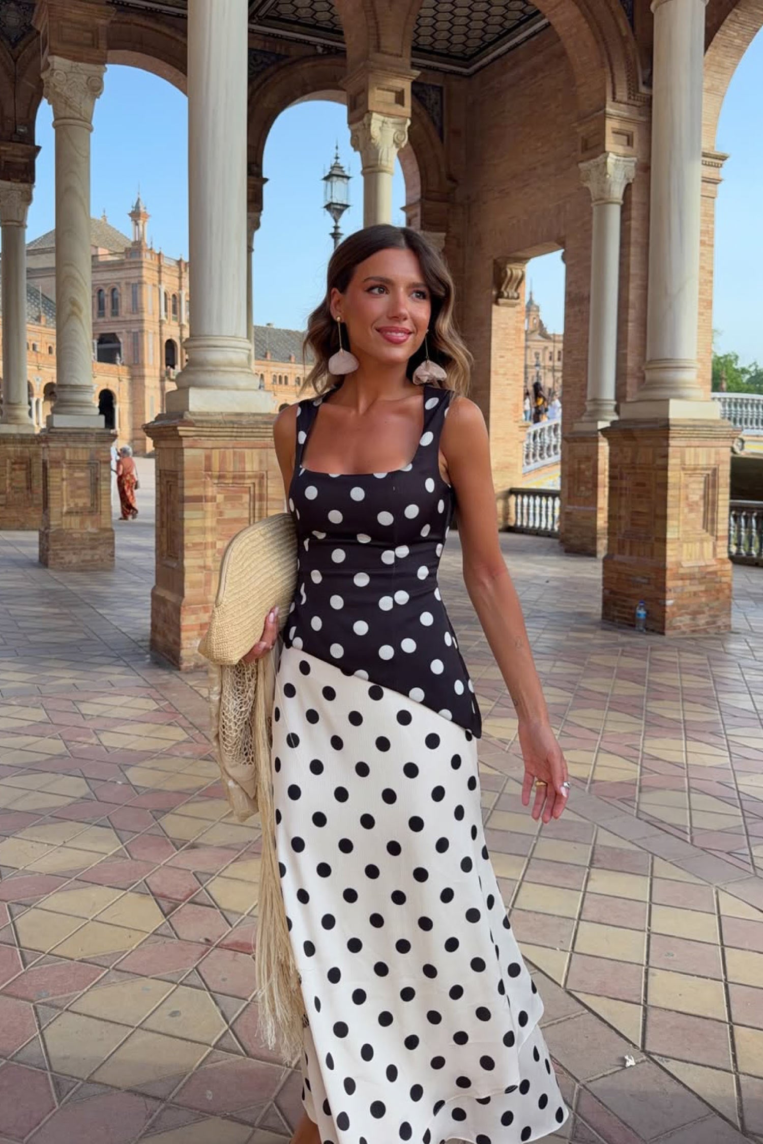 Andrea Dress Black Polka Dots