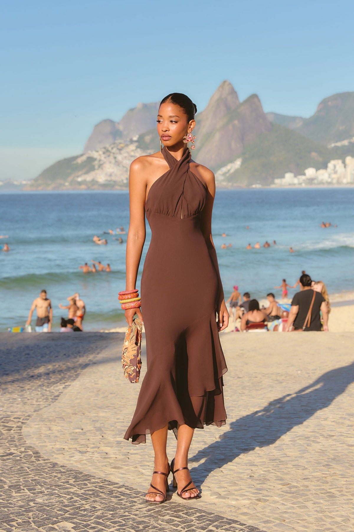 choco dress Janeiro Chocolate body con mini dress forward woman Size:XS / 2 Ivory Petite Soft Tailored