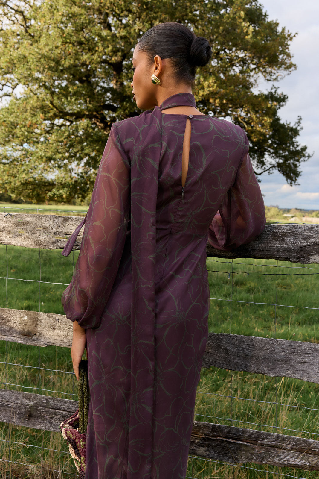 Nabuco Dress Floreza Burgundy