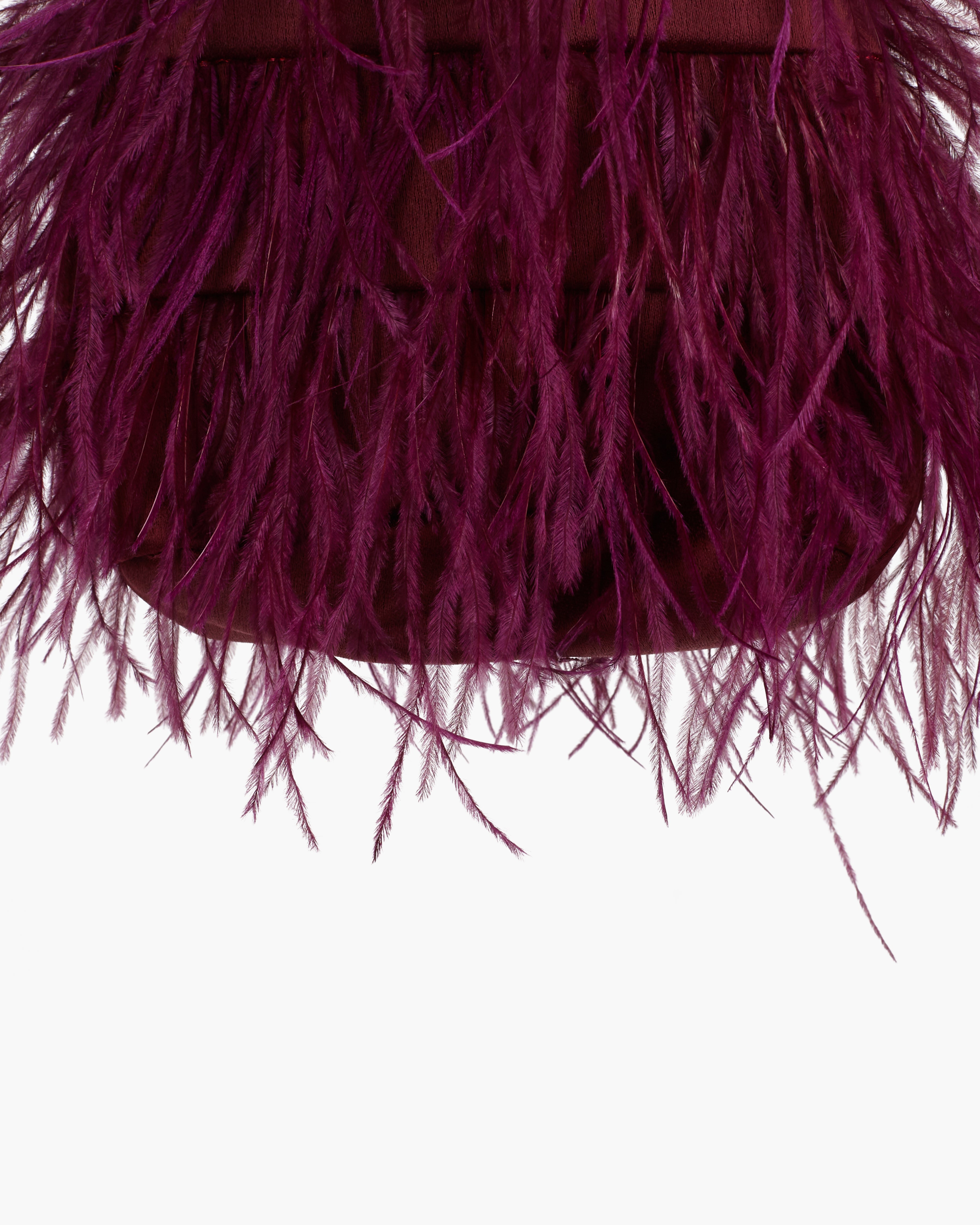 Bruna Feathers Aubergine Bag