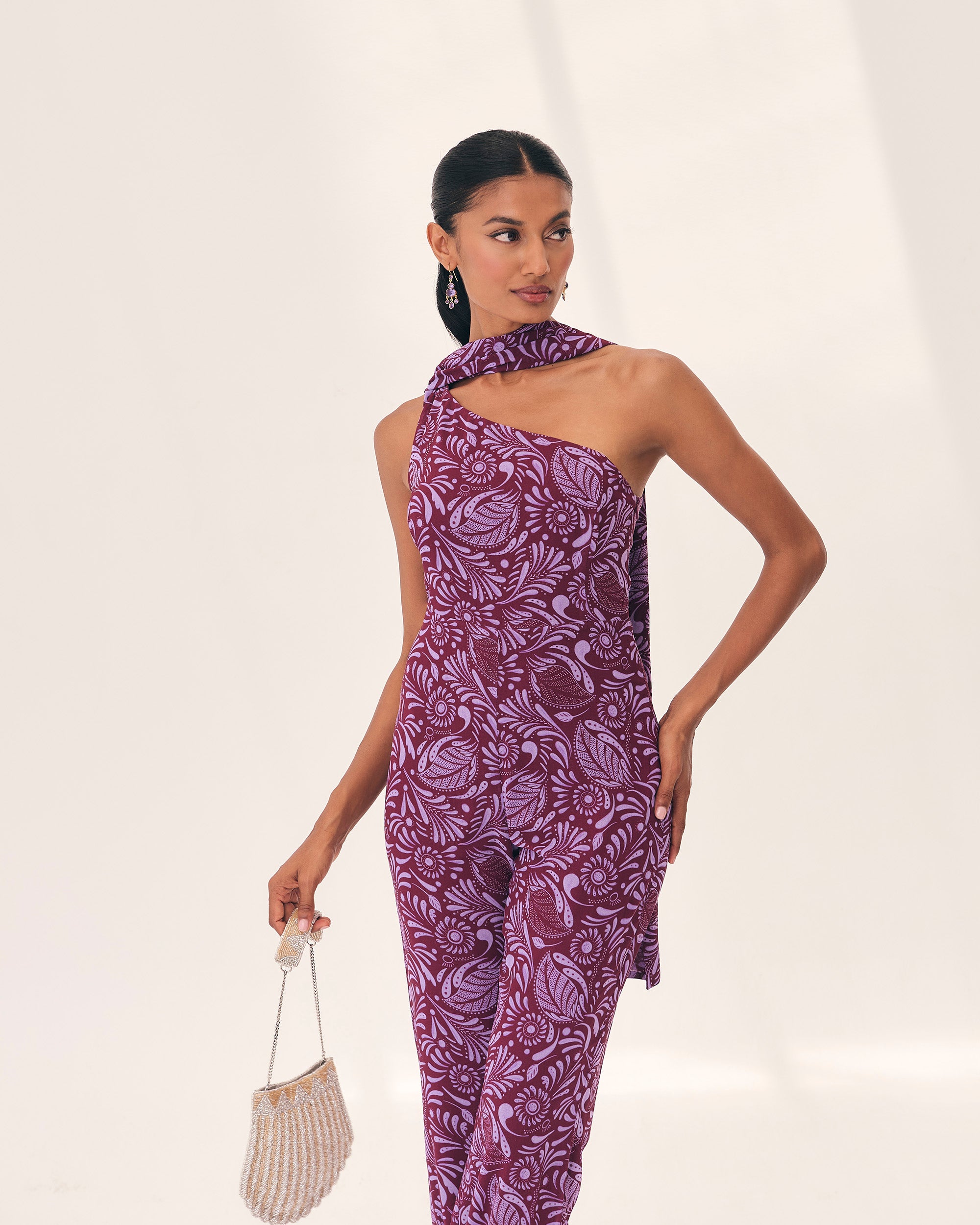 Sidonia Coyoacán borgoña Jumpsuit