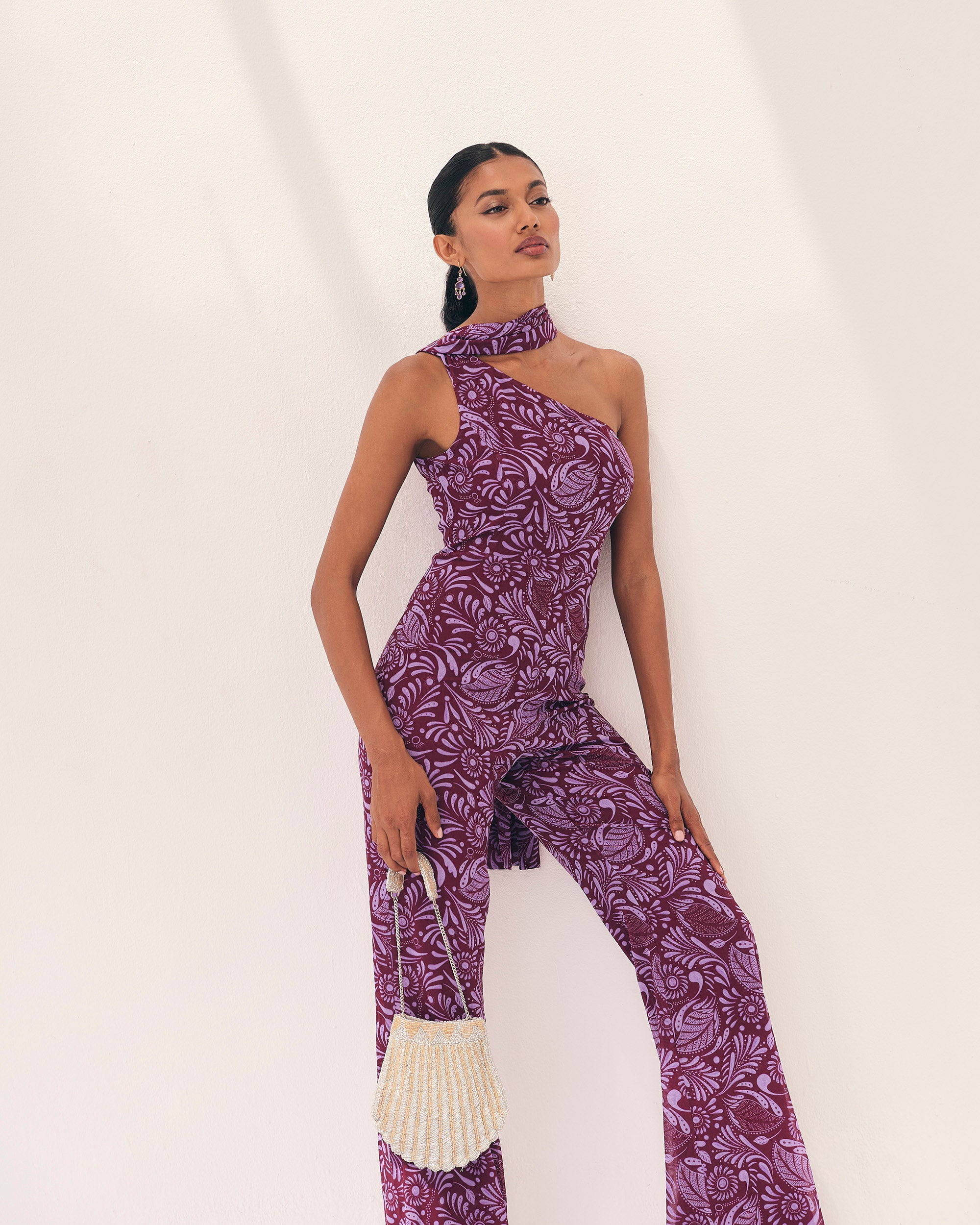 Sidonia Coyoacán borgoña Jumpsuit