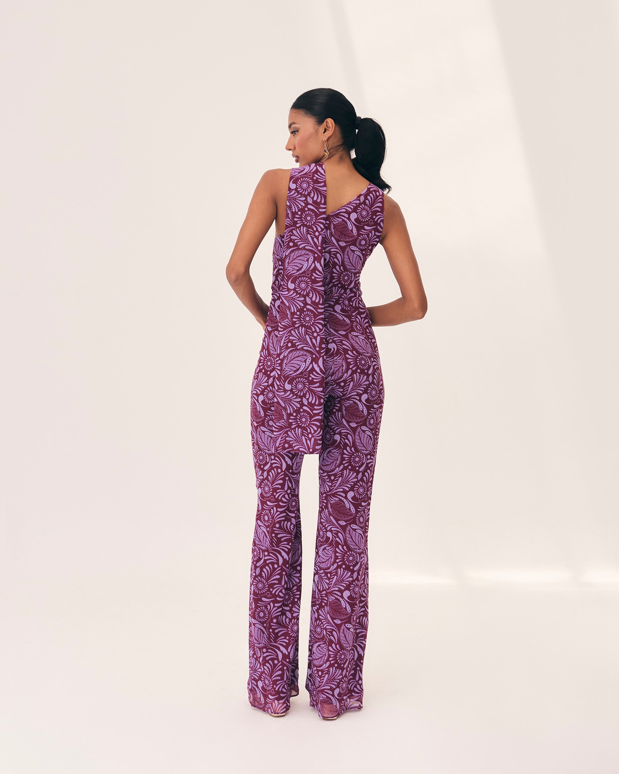 Sidonia Coyoacán borgoña Jumpsuit
