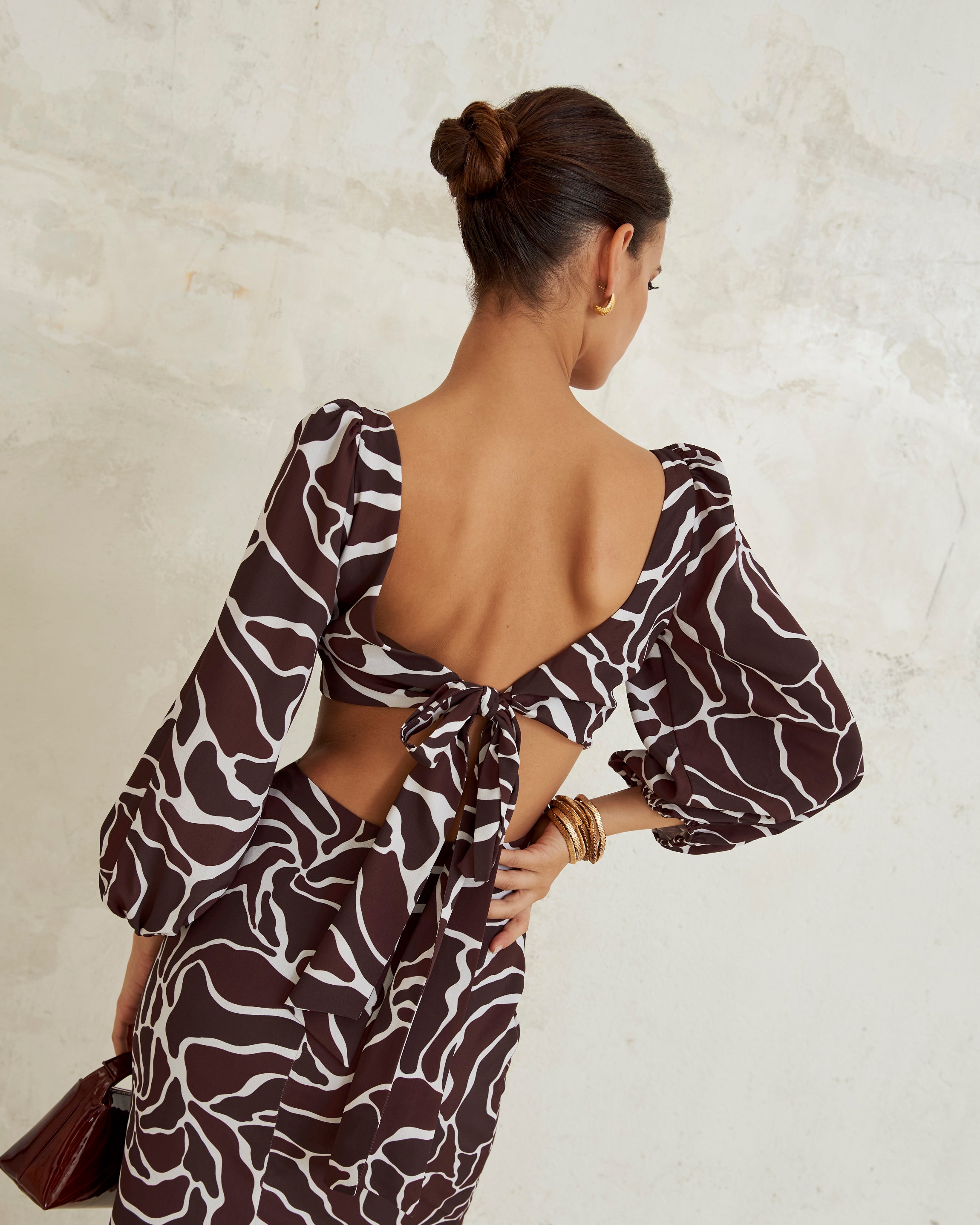 Edna Arrecife marrón Dress
