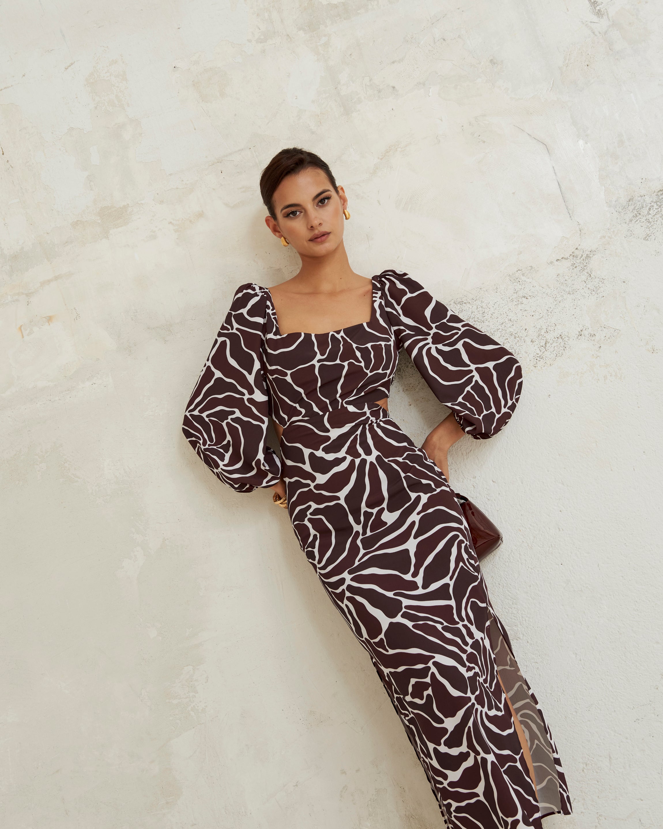 Edna Arrecife marrón Dress