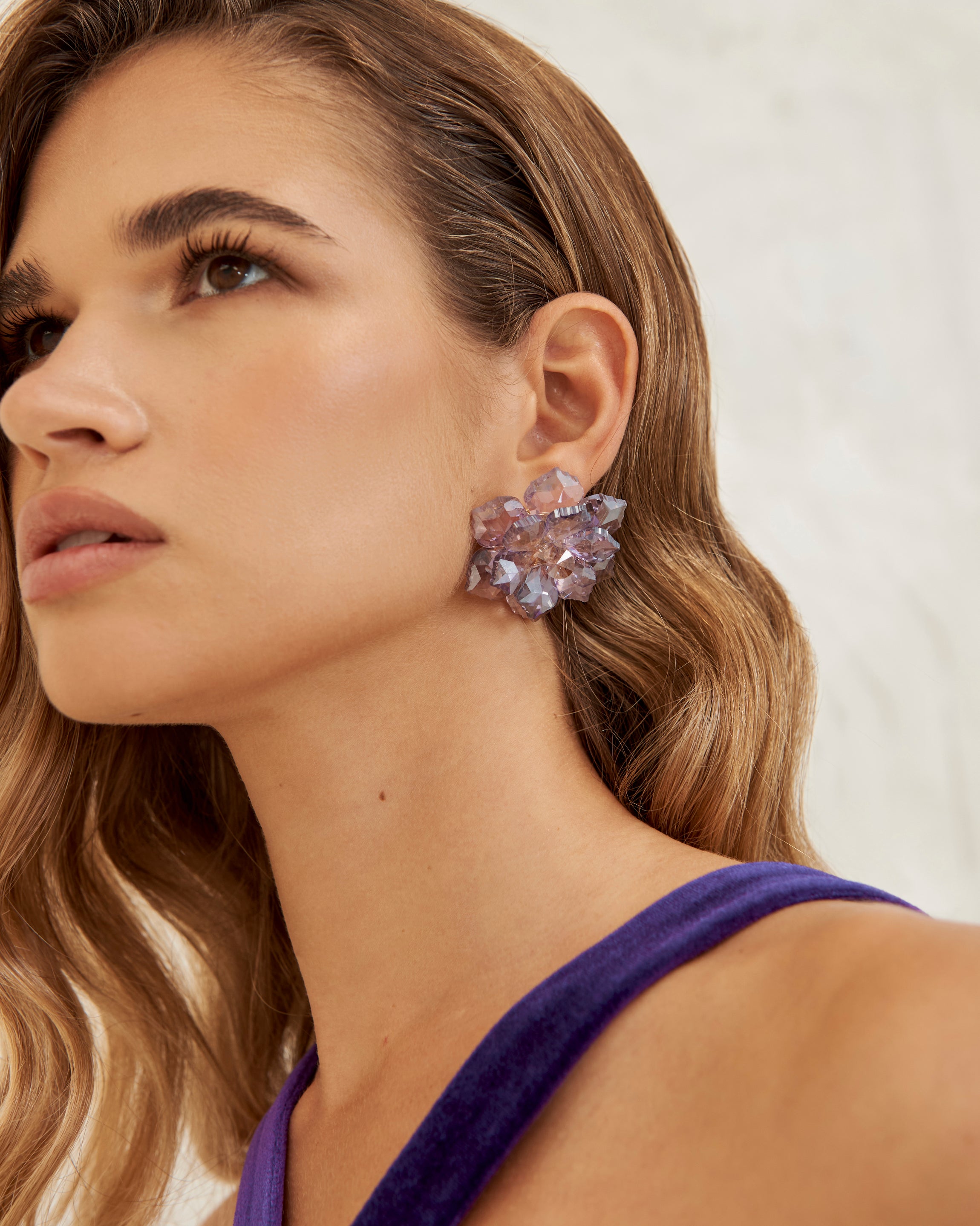 Boucles d'oreilles Fleur Lilas de Sita Nevado