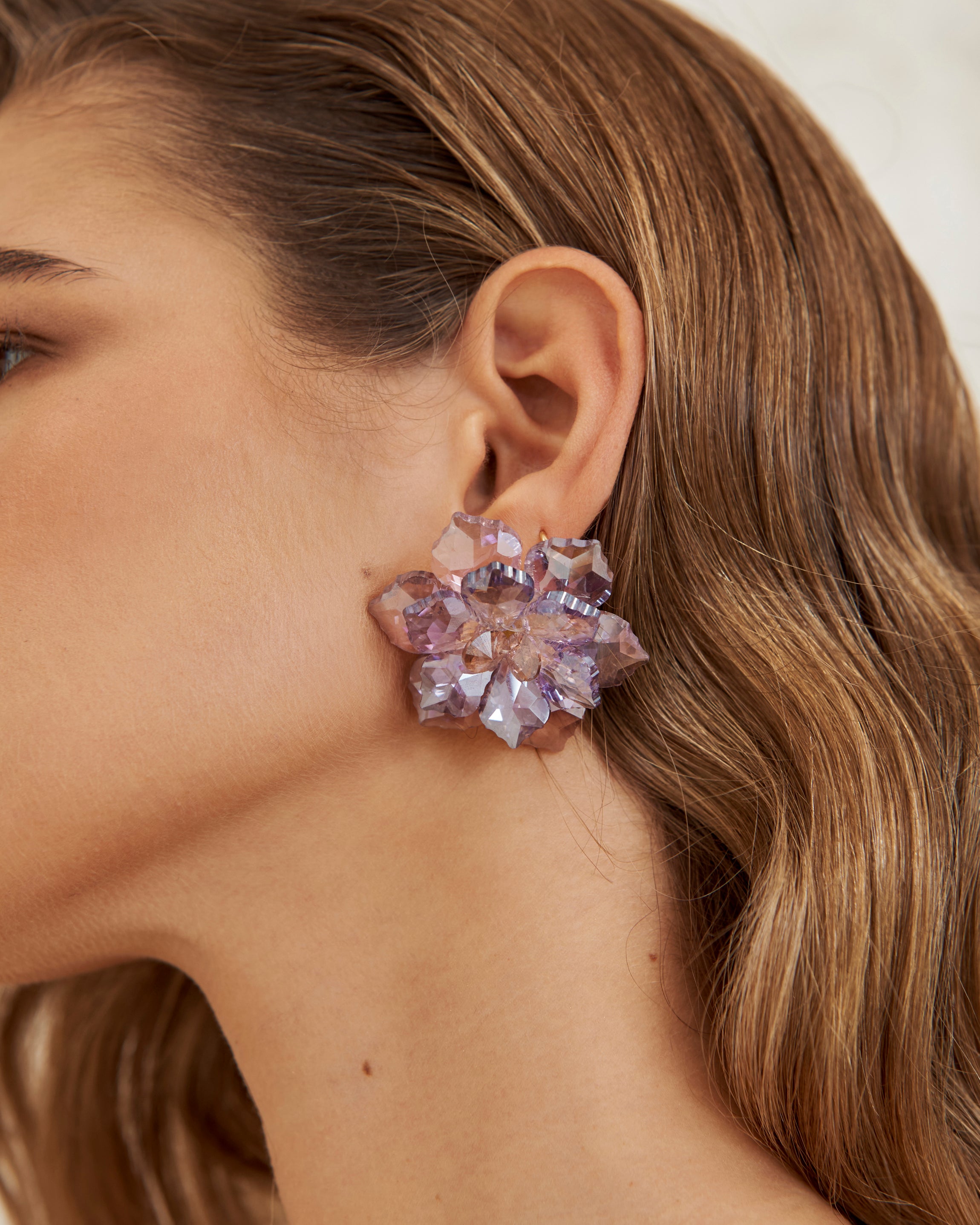 Boucles d'oreilles Fleur Lilas de Sita Nevado