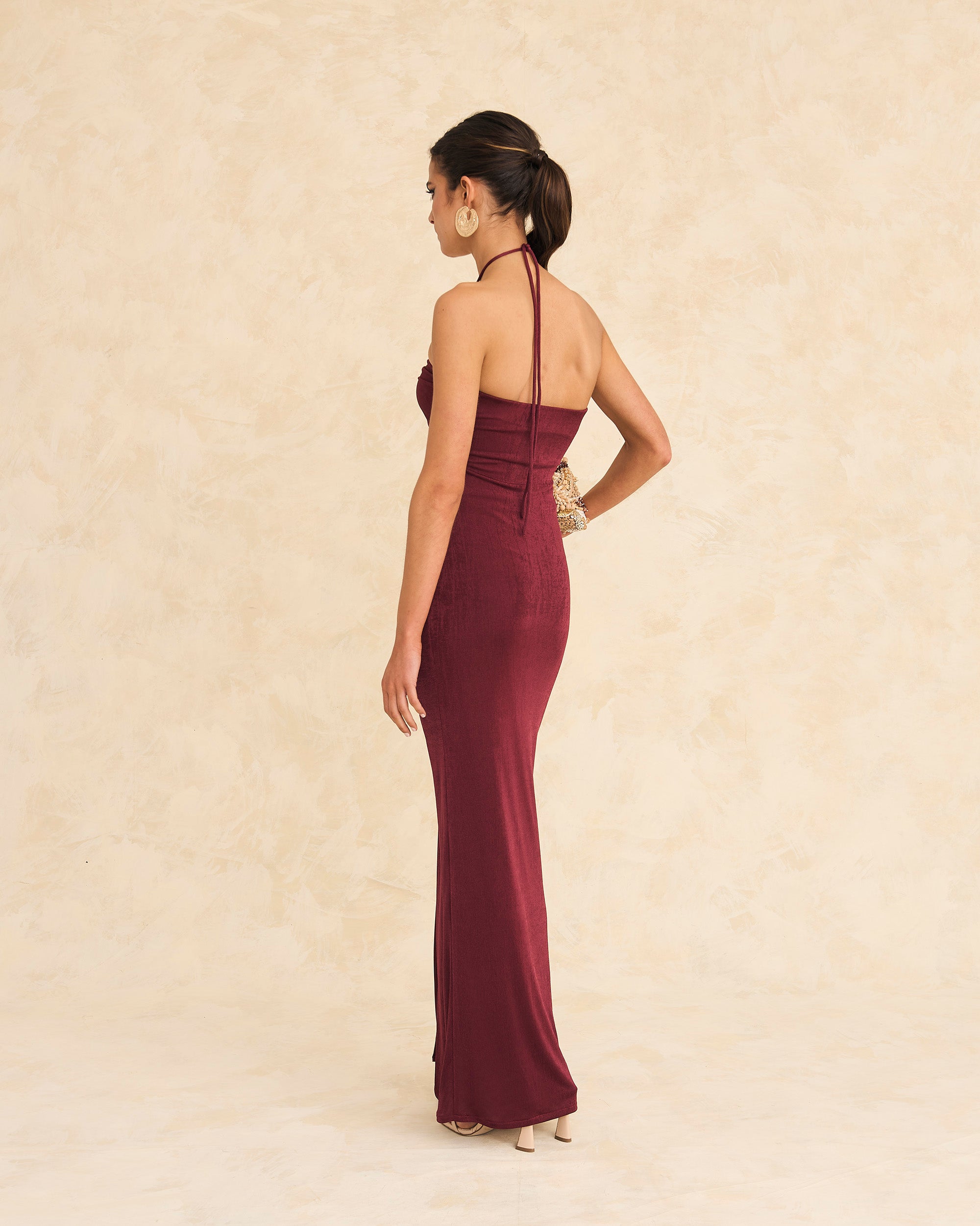 Zahara Burgundy Dress