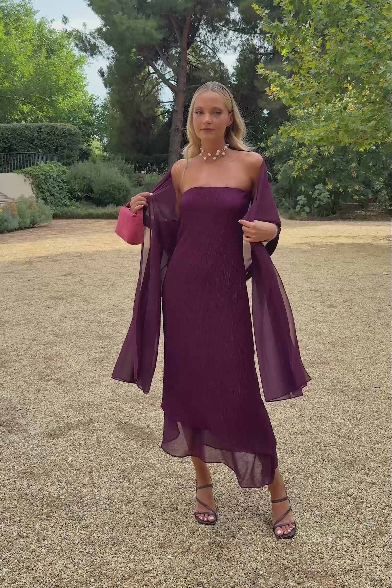 Châle Tosca Aubergine