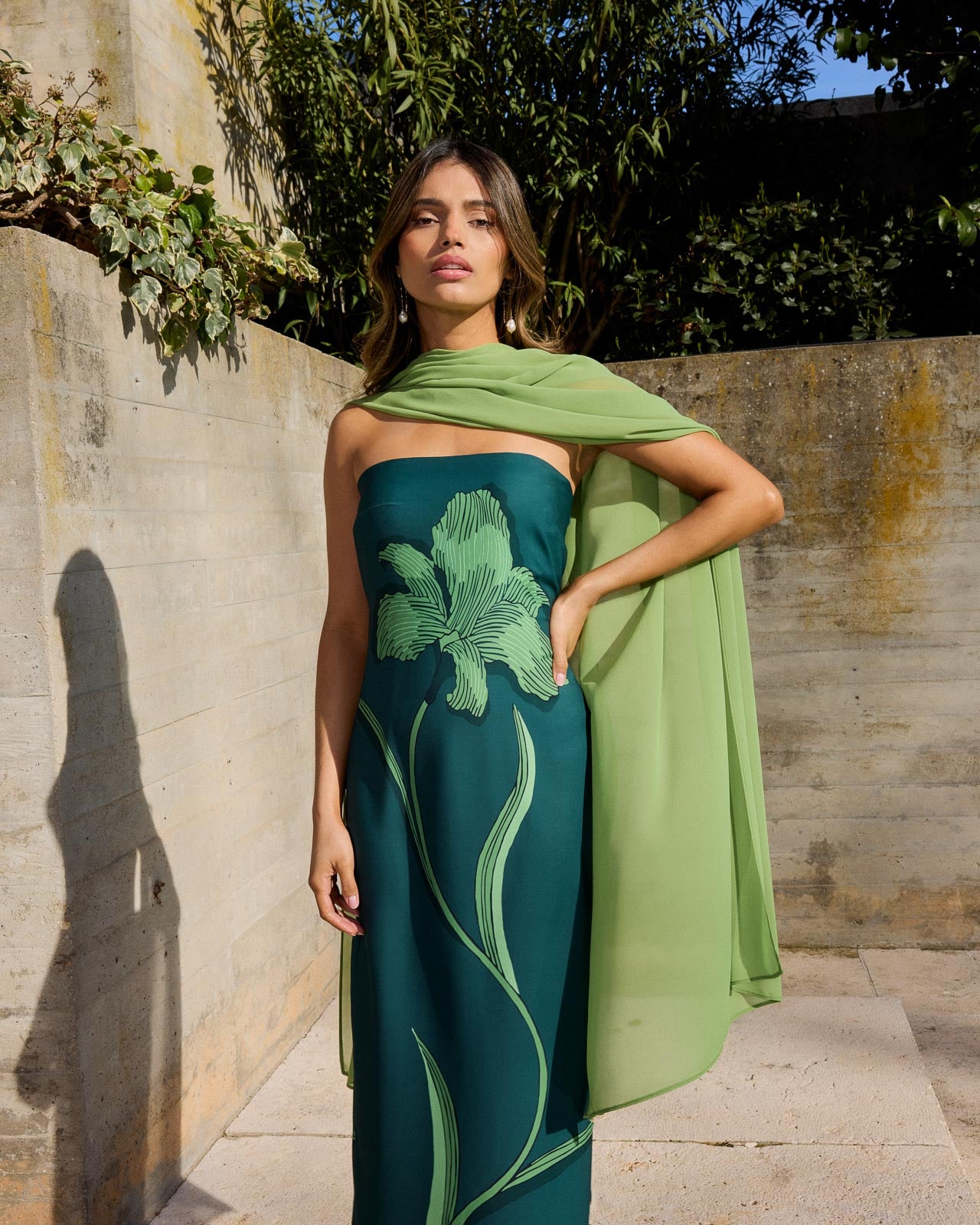 Salma Lirio Green Dress