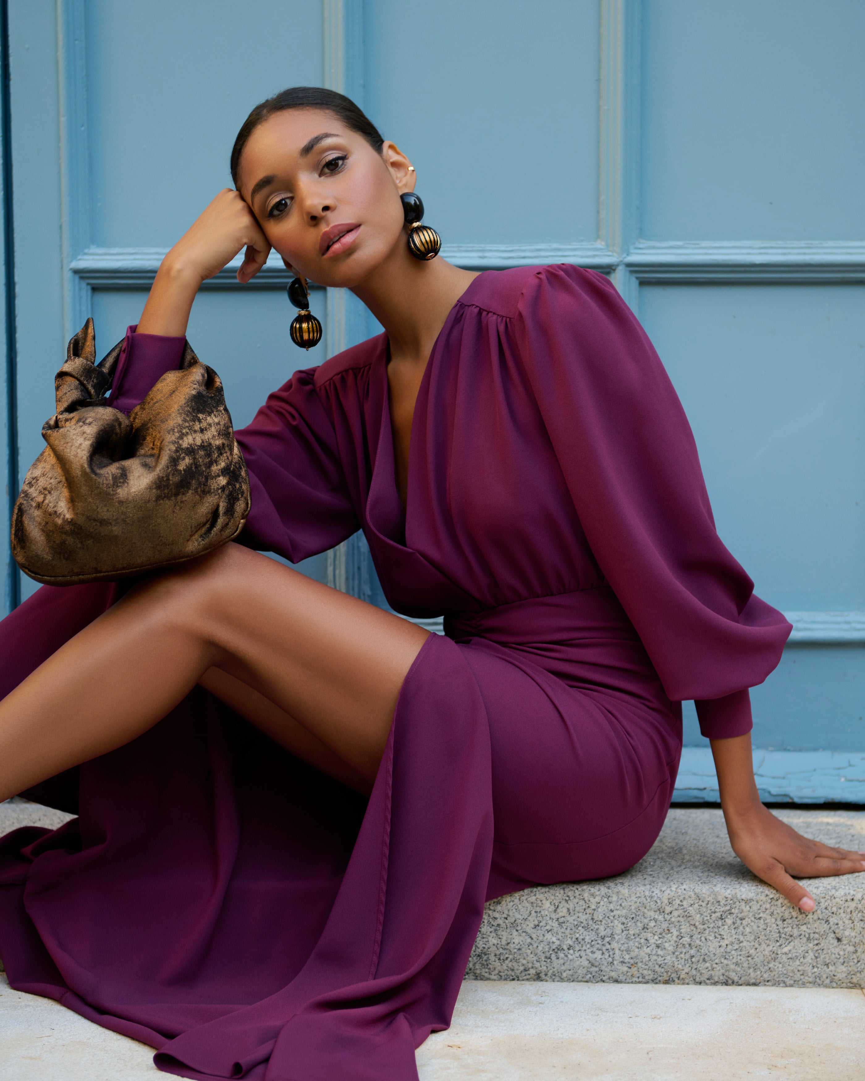 Vestido Antonieta Berenjena