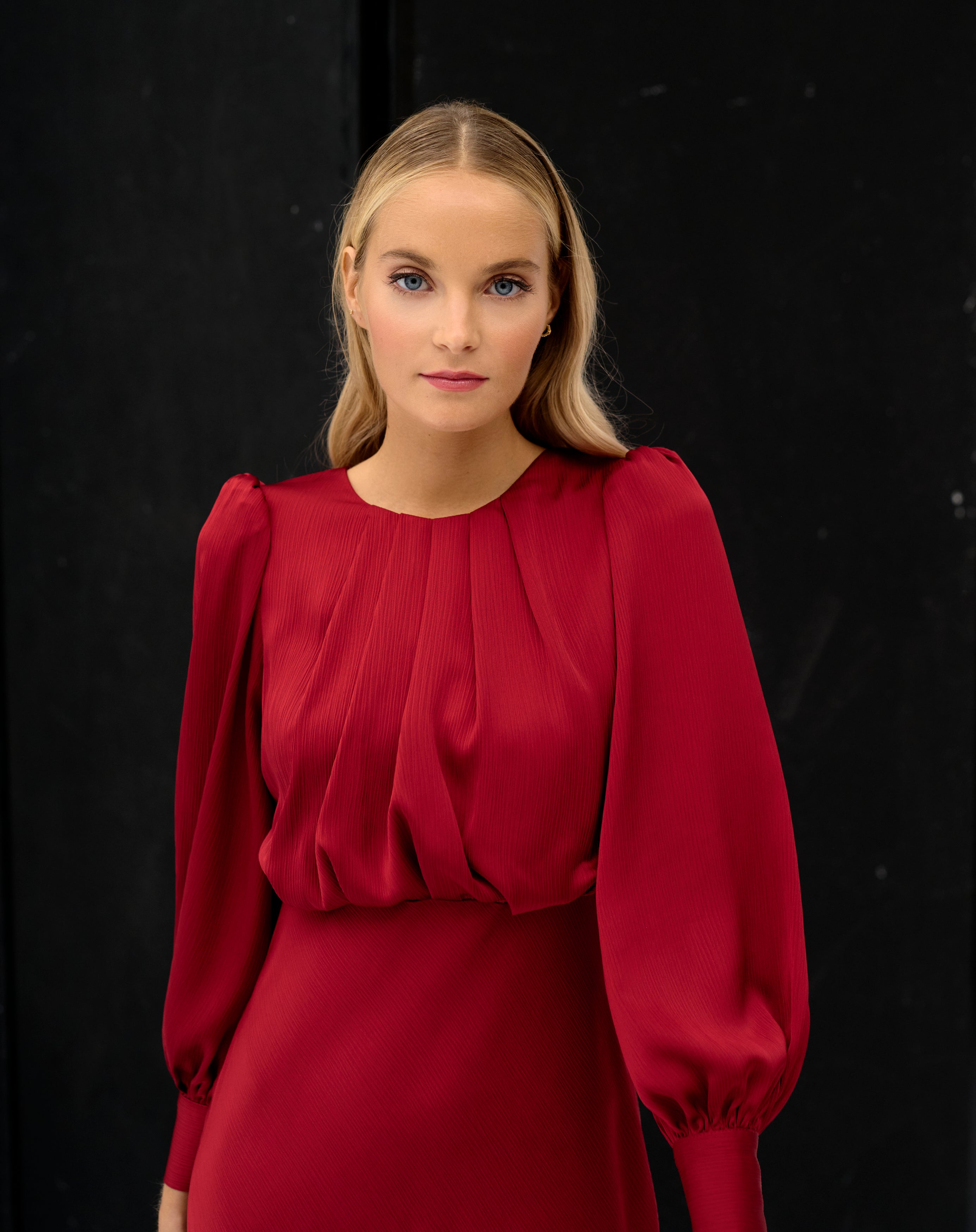 Janice Burgundy Dress