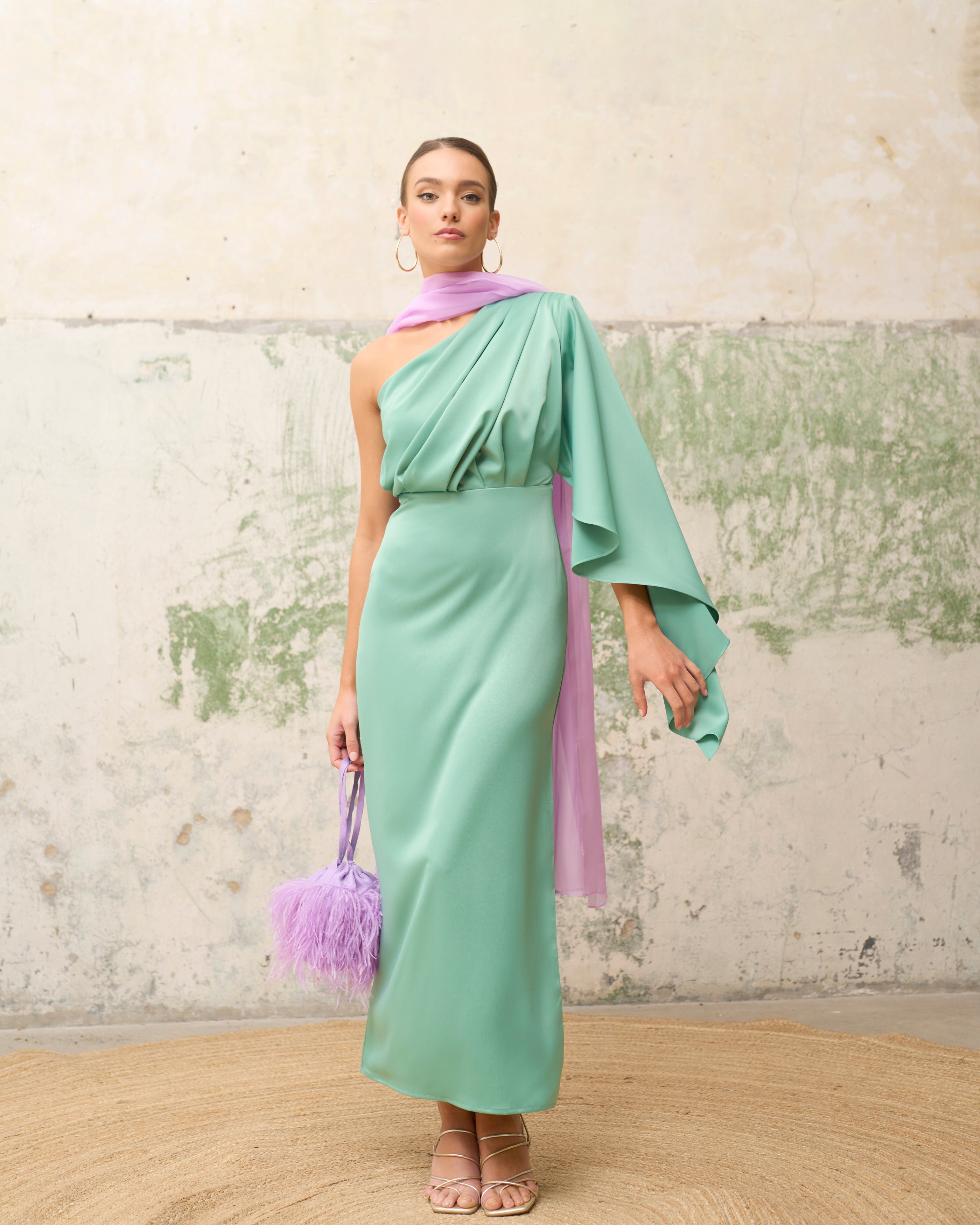 Vestido Deia Celadón