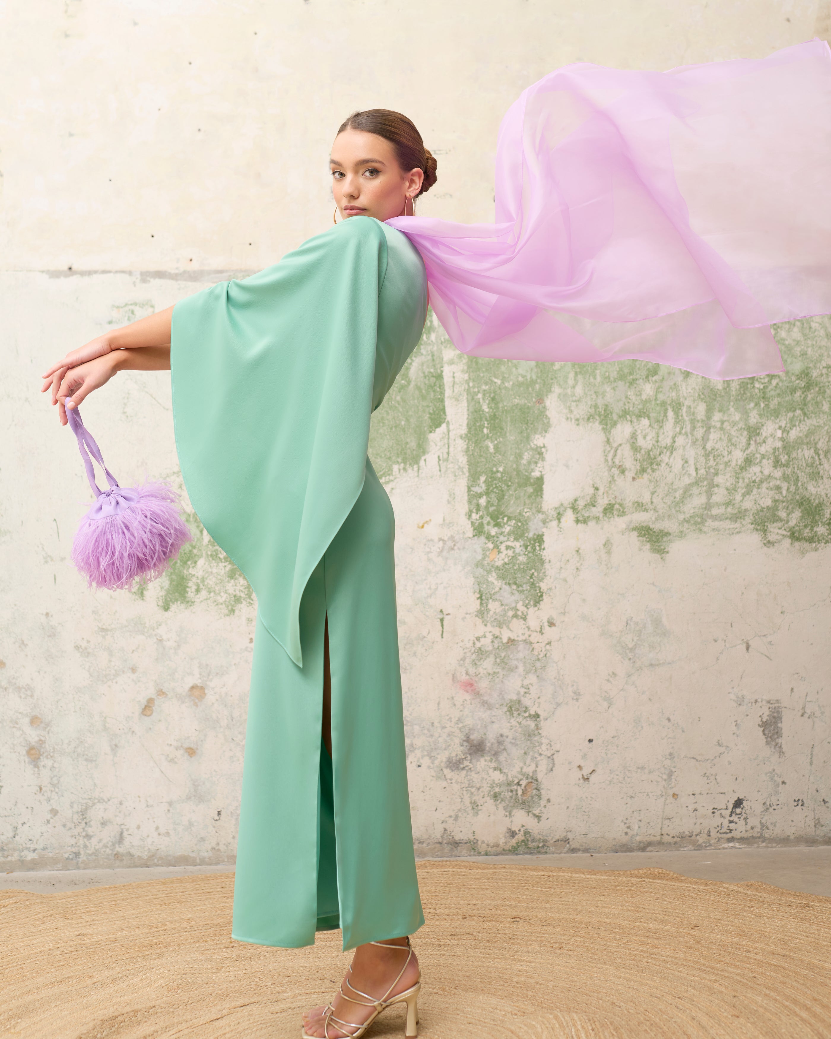 Vestido Deia Celadón