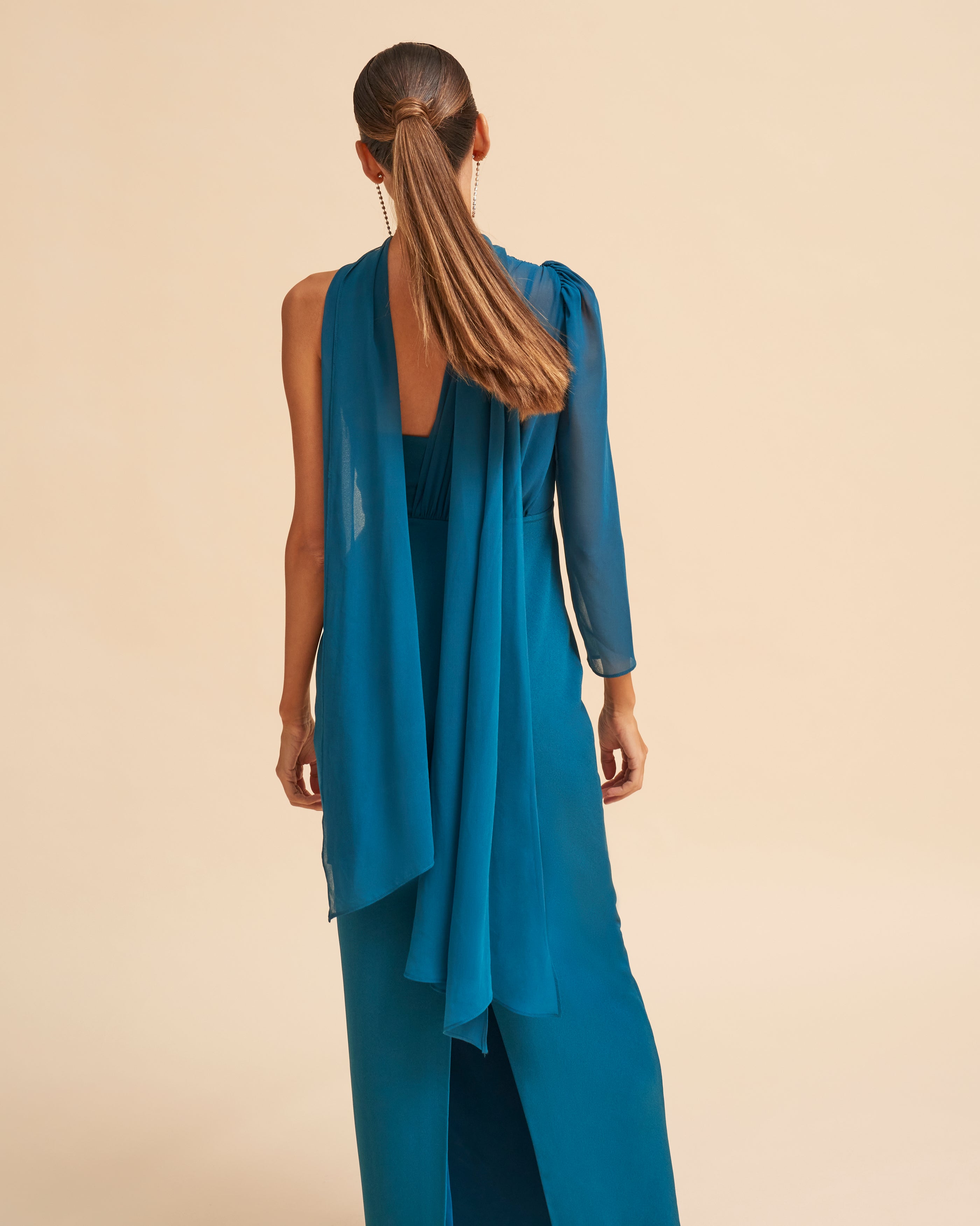 Robe Lirio Bleu pétrole