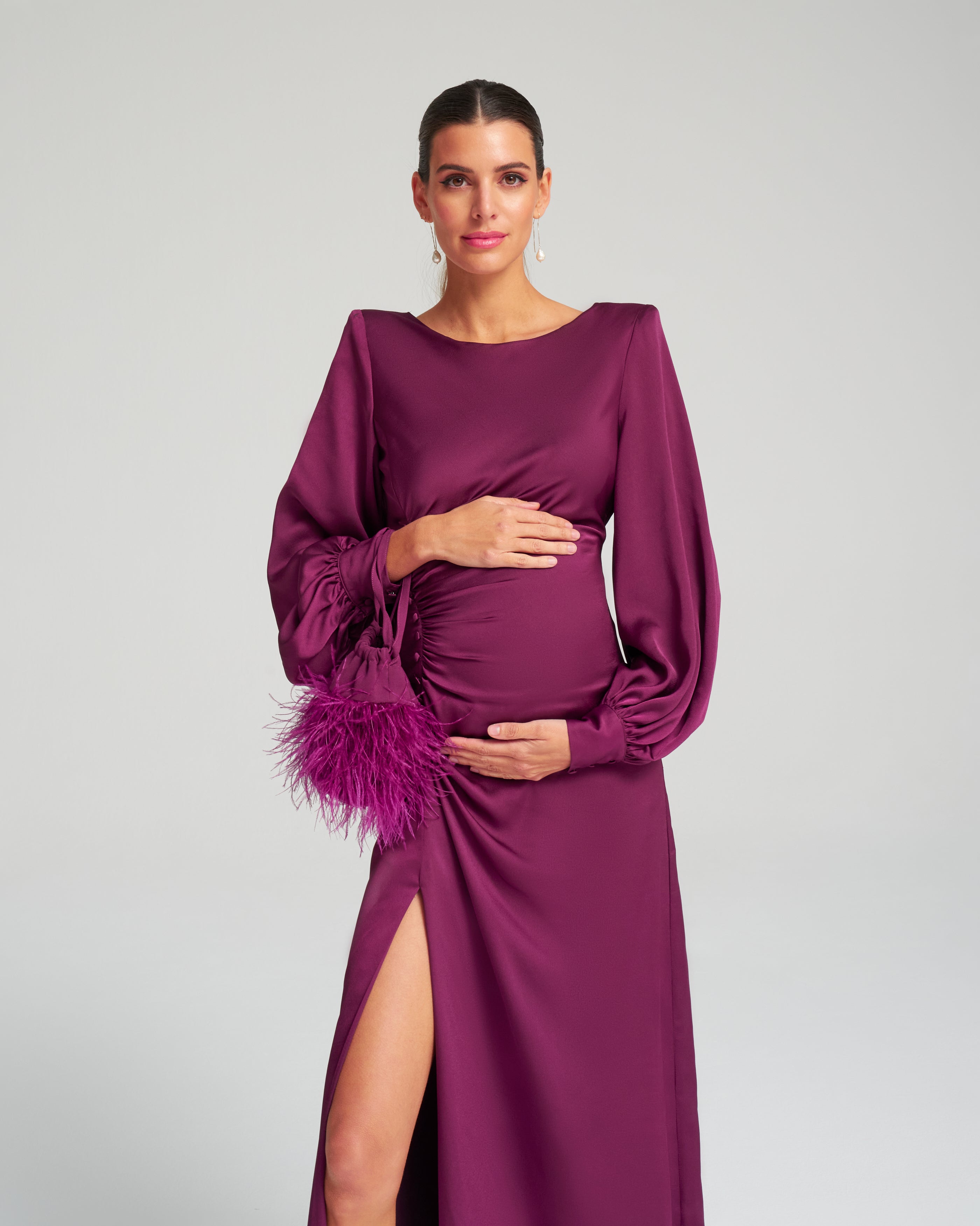 Claudine Aubergine Dress