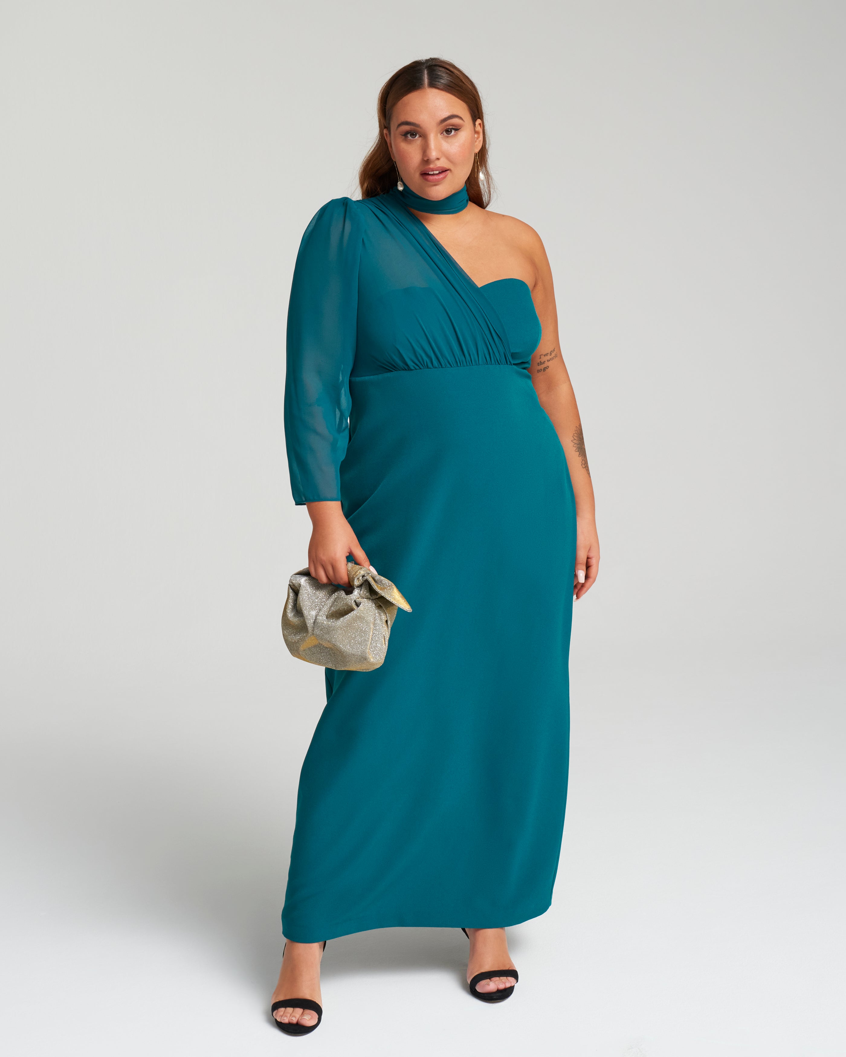 Robe Lirio Bleu pétrole