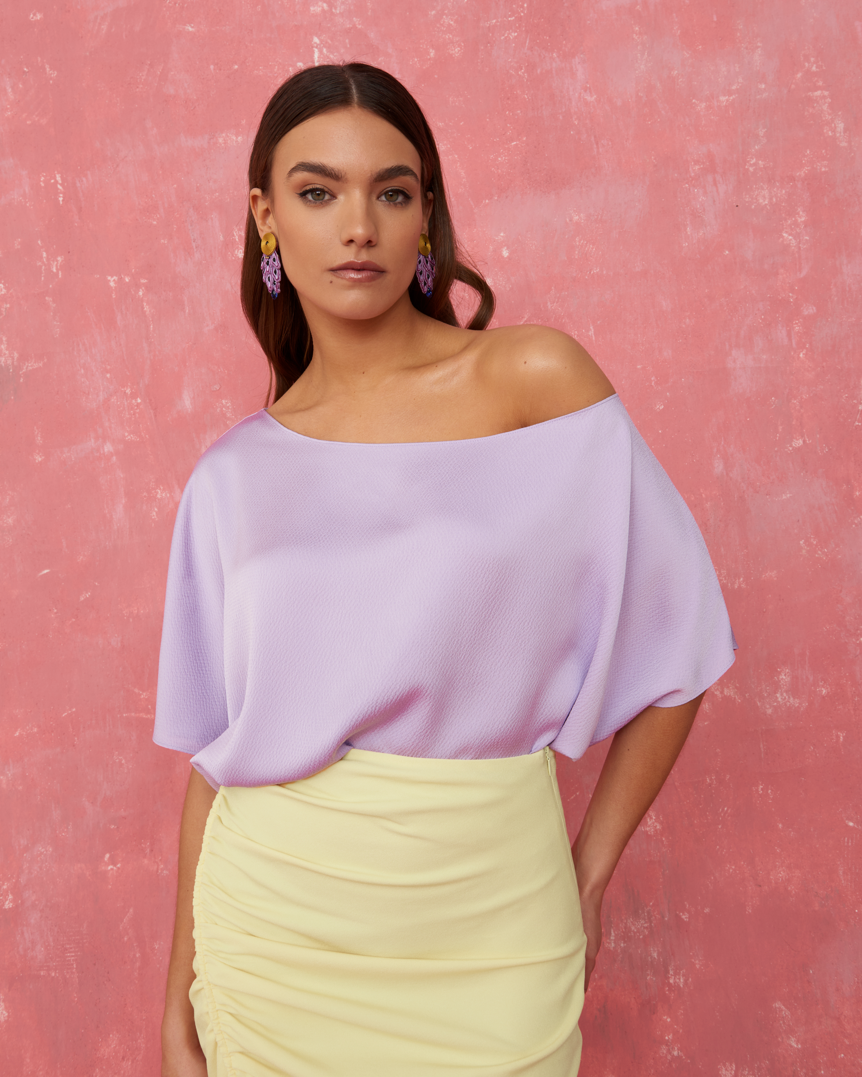 Valeria Lavender Blouse