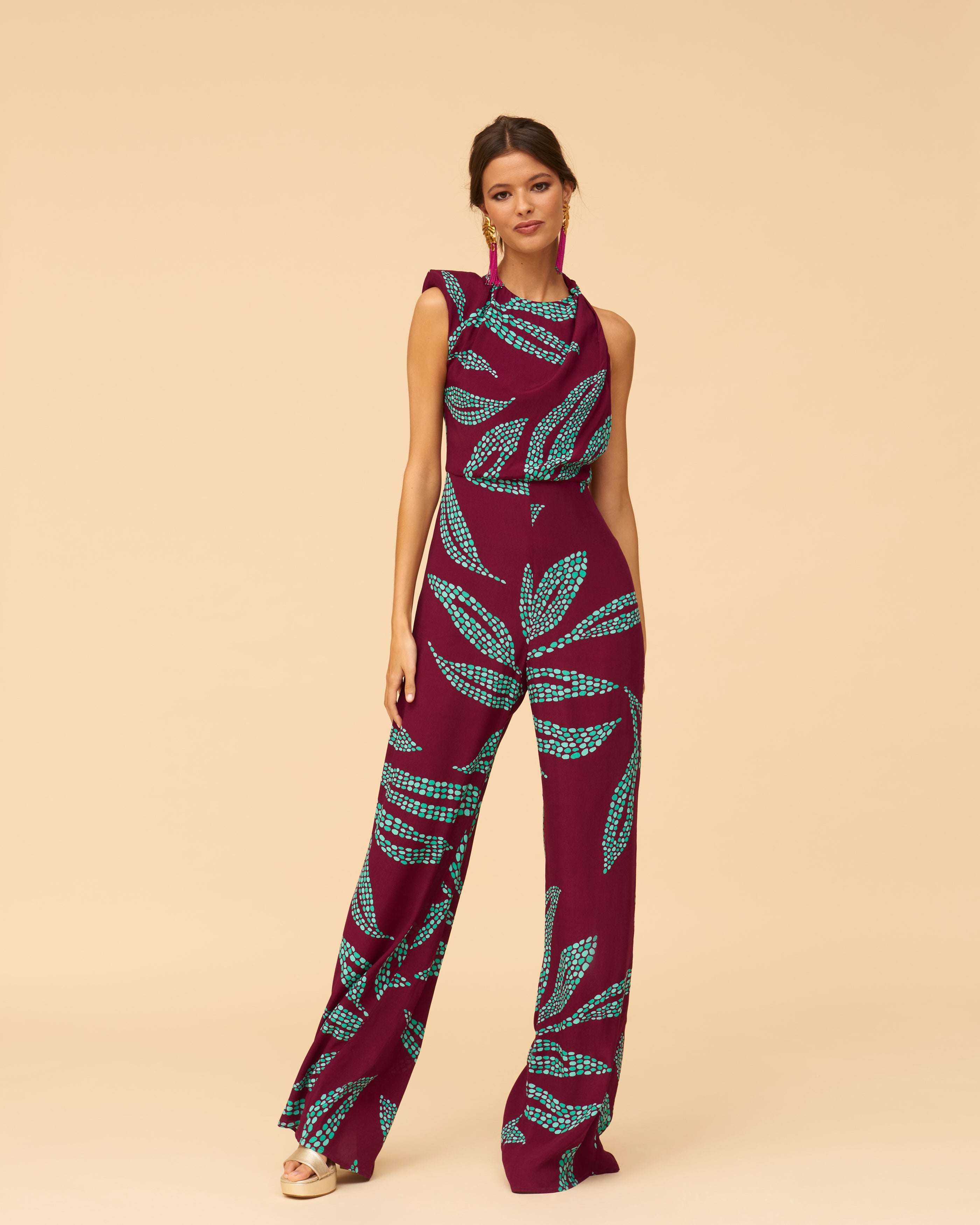 Francesca Bogotá berenjena Jumpsuit