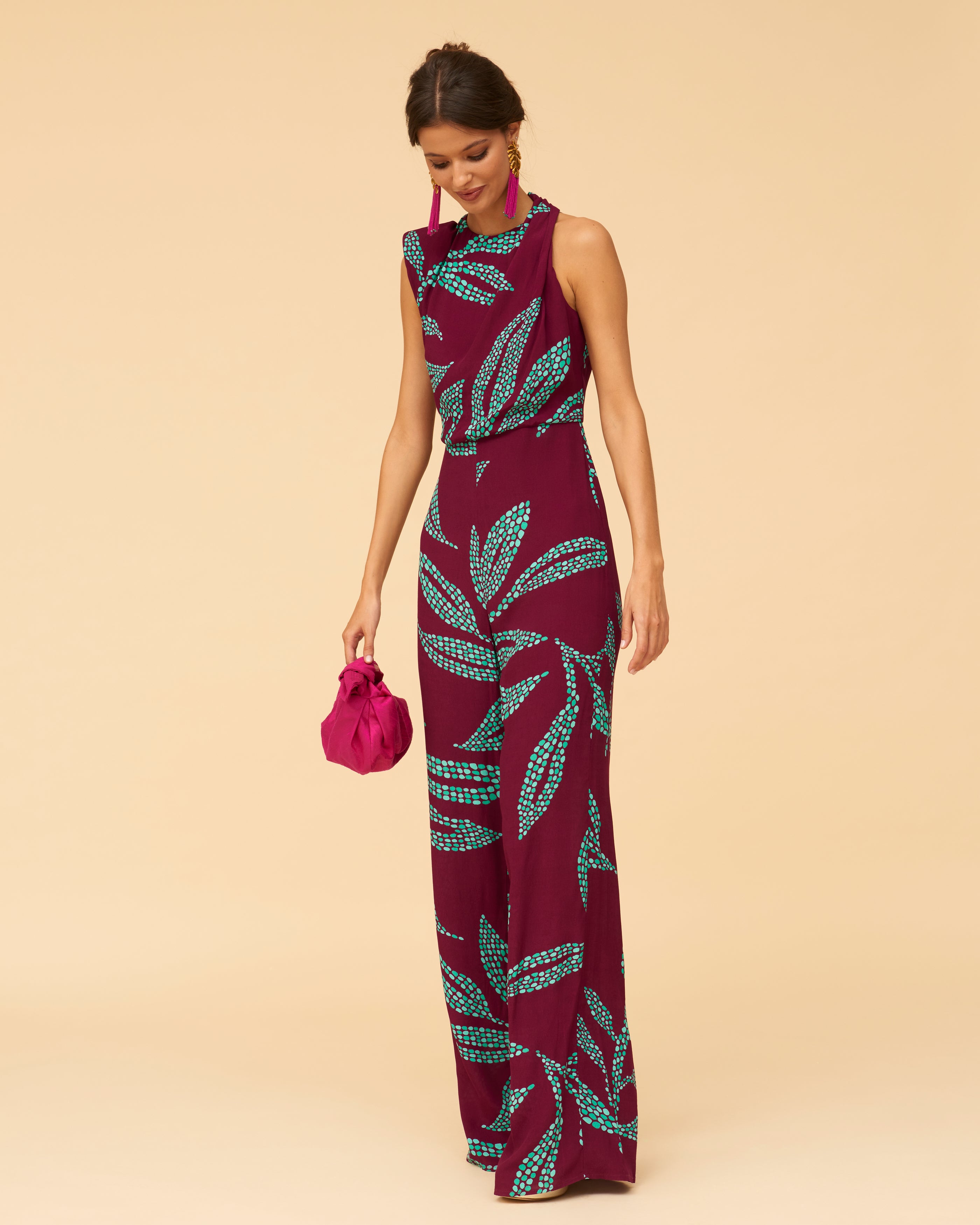 Francesca Bogotá berenjena Jumpsuit