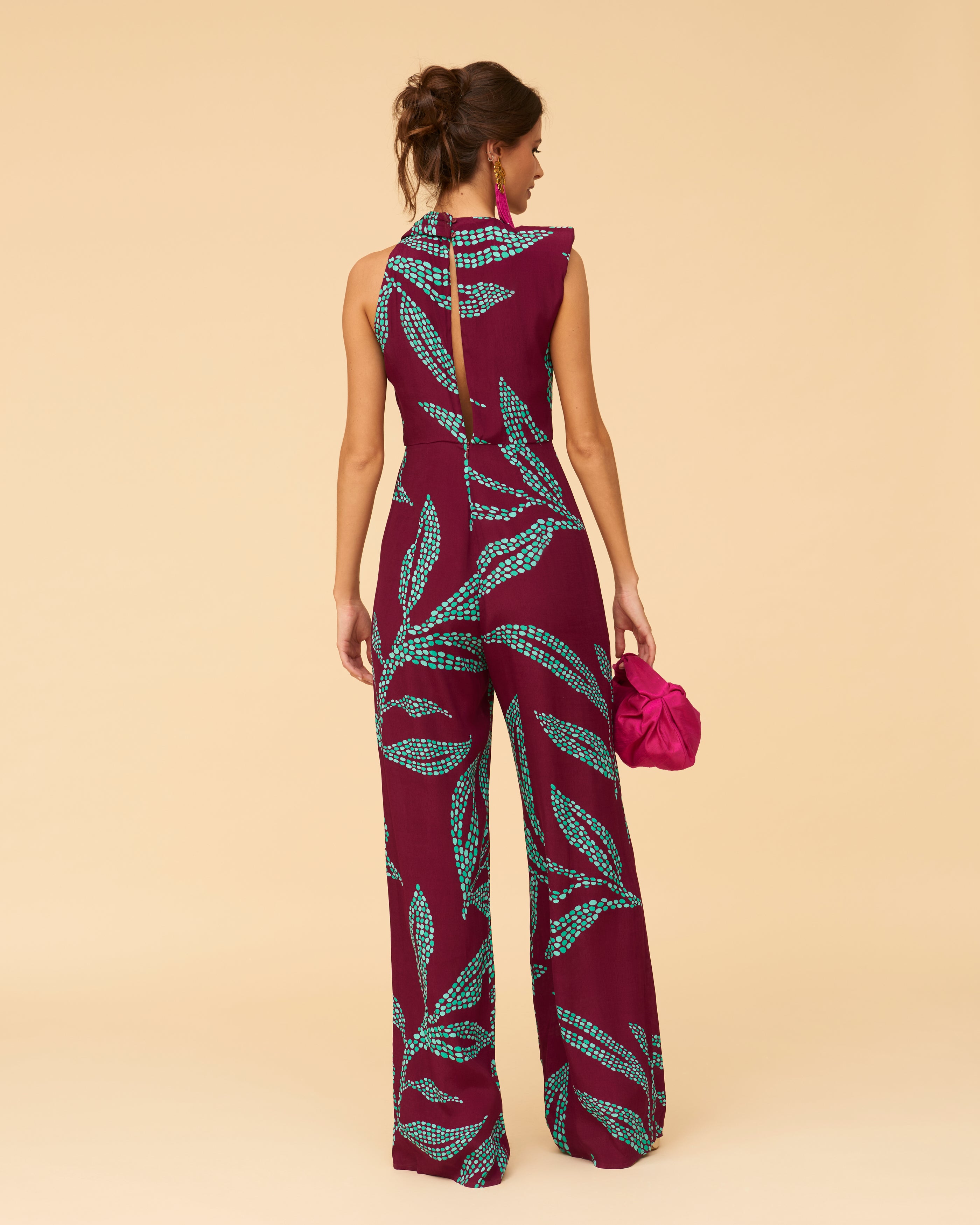 Francesca Bogotá berenjena Jumpsuit