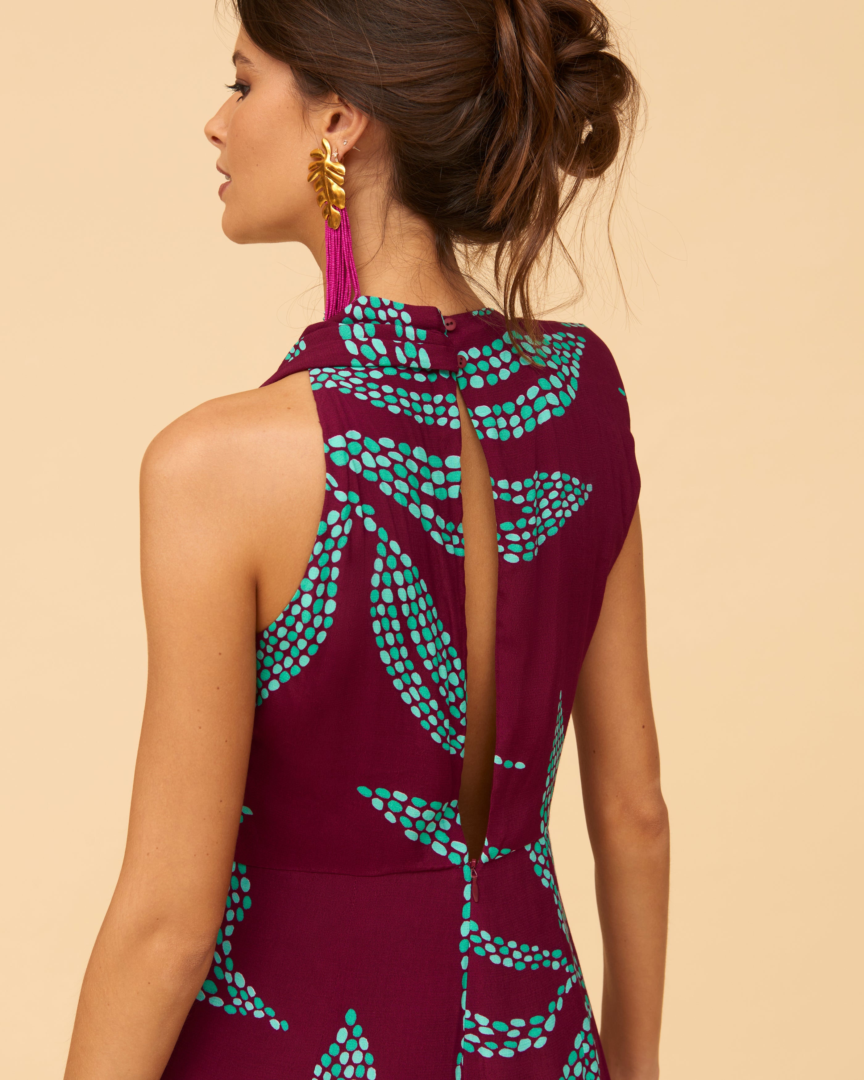 Francesca Bogotá berenjena Jumpsuit