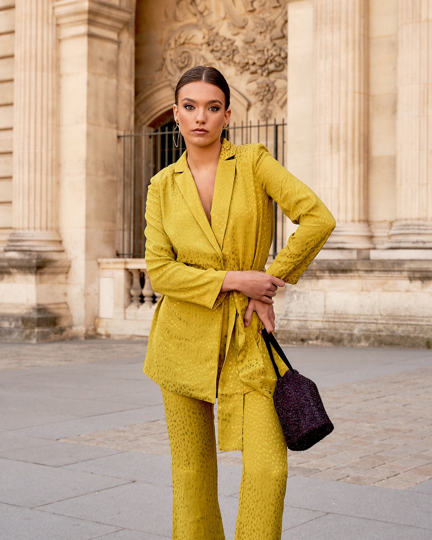 Blazer Victoria Jacquard oliva