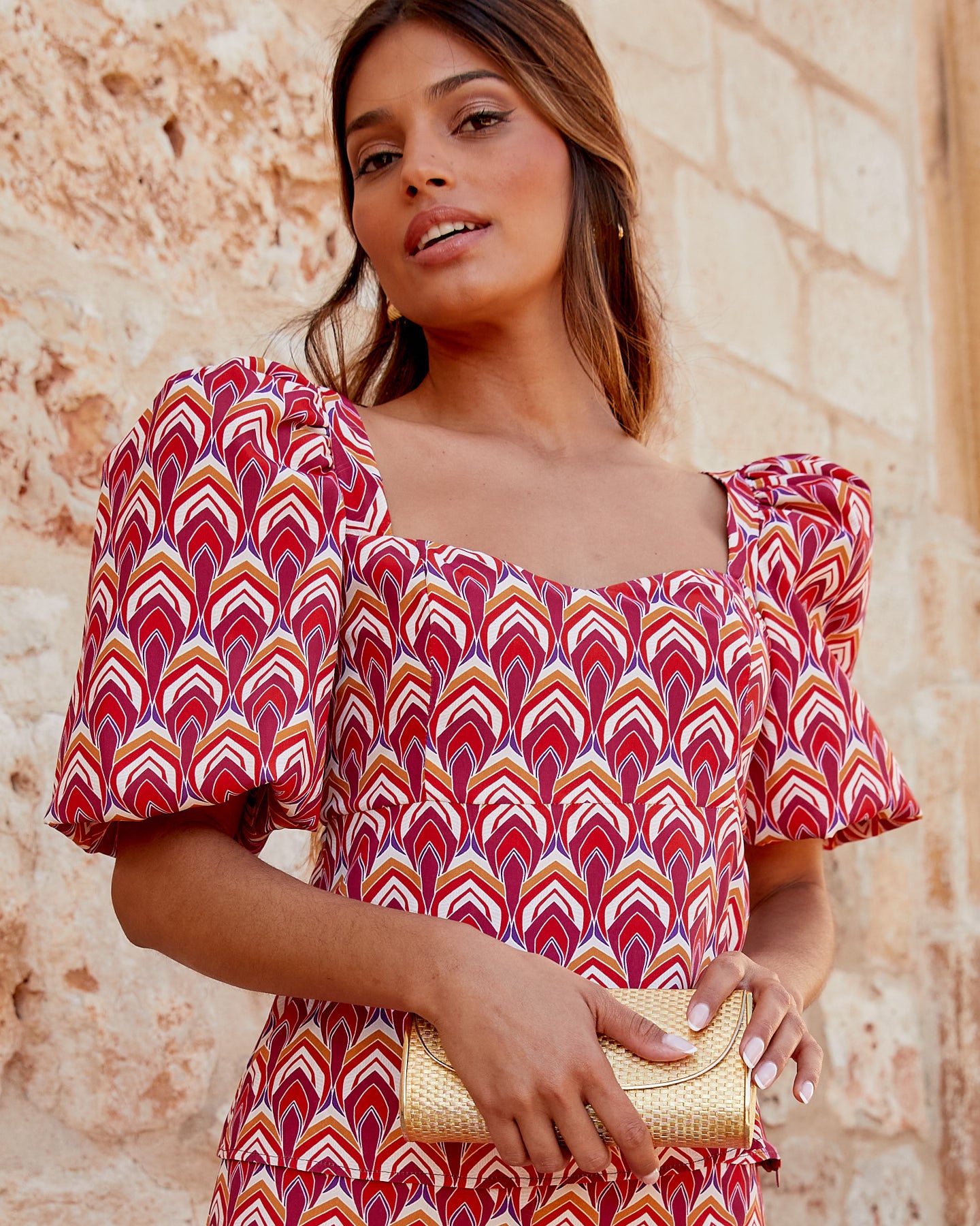 Blouse Cherry Bombay naranja
