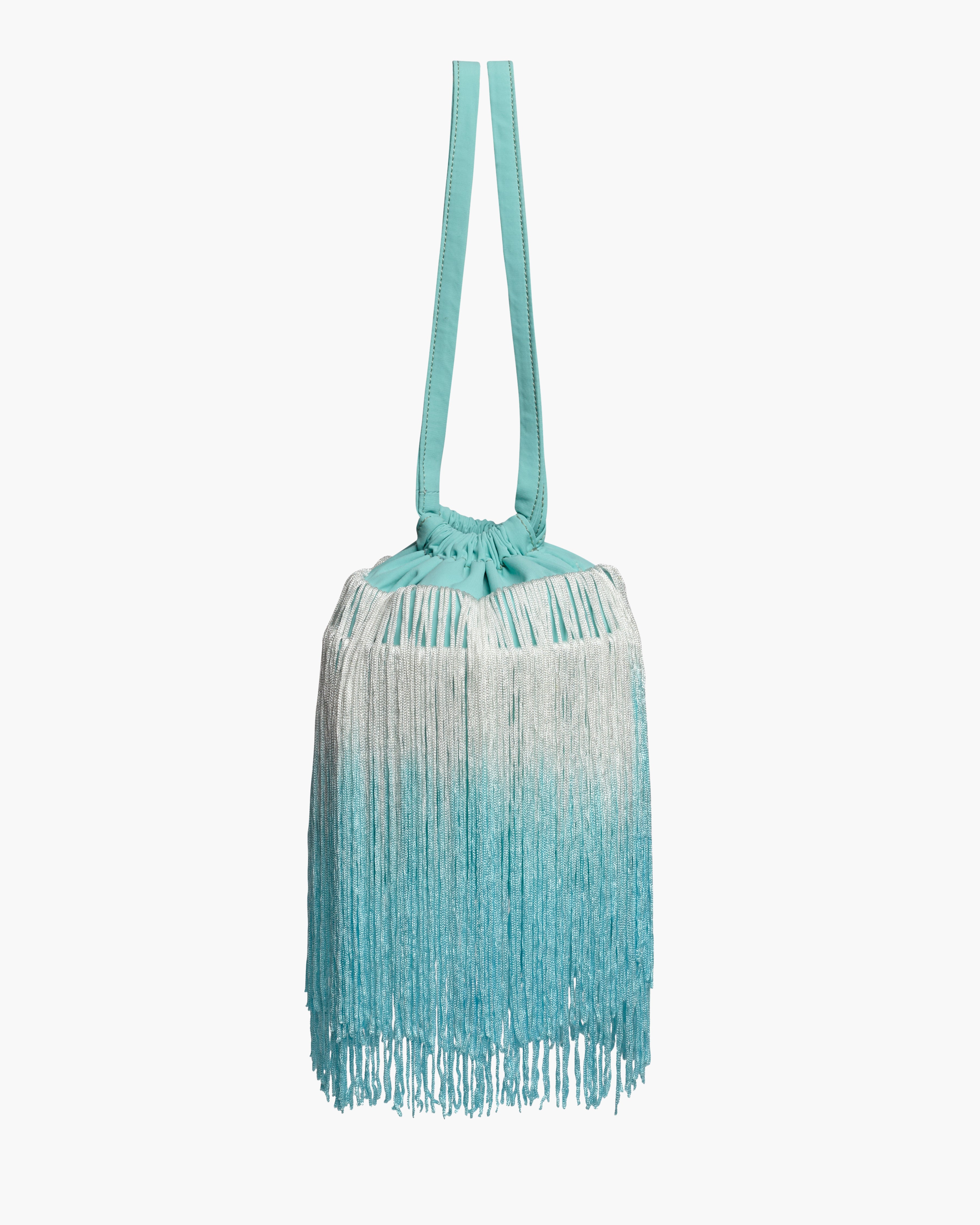 Bruna Mermaid blue Fringes Bag