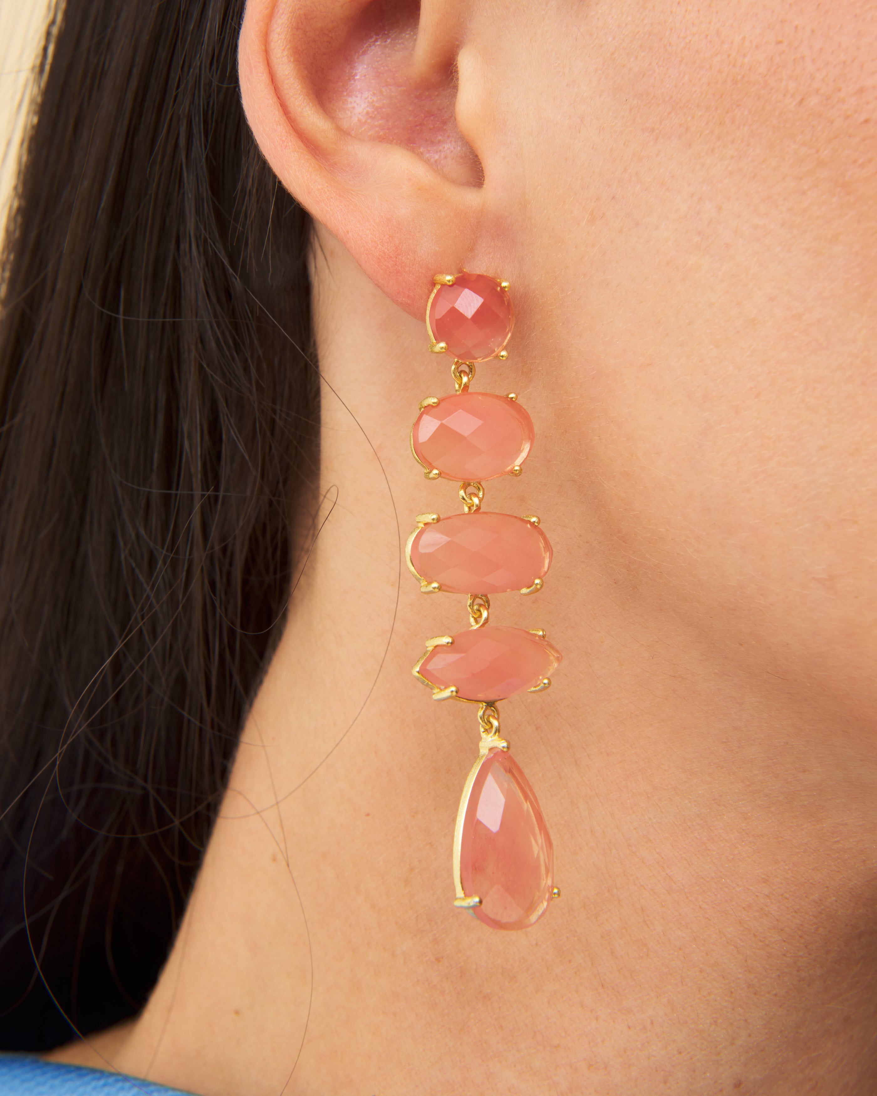 Stones Paradise Pink Earrings by Tiahra