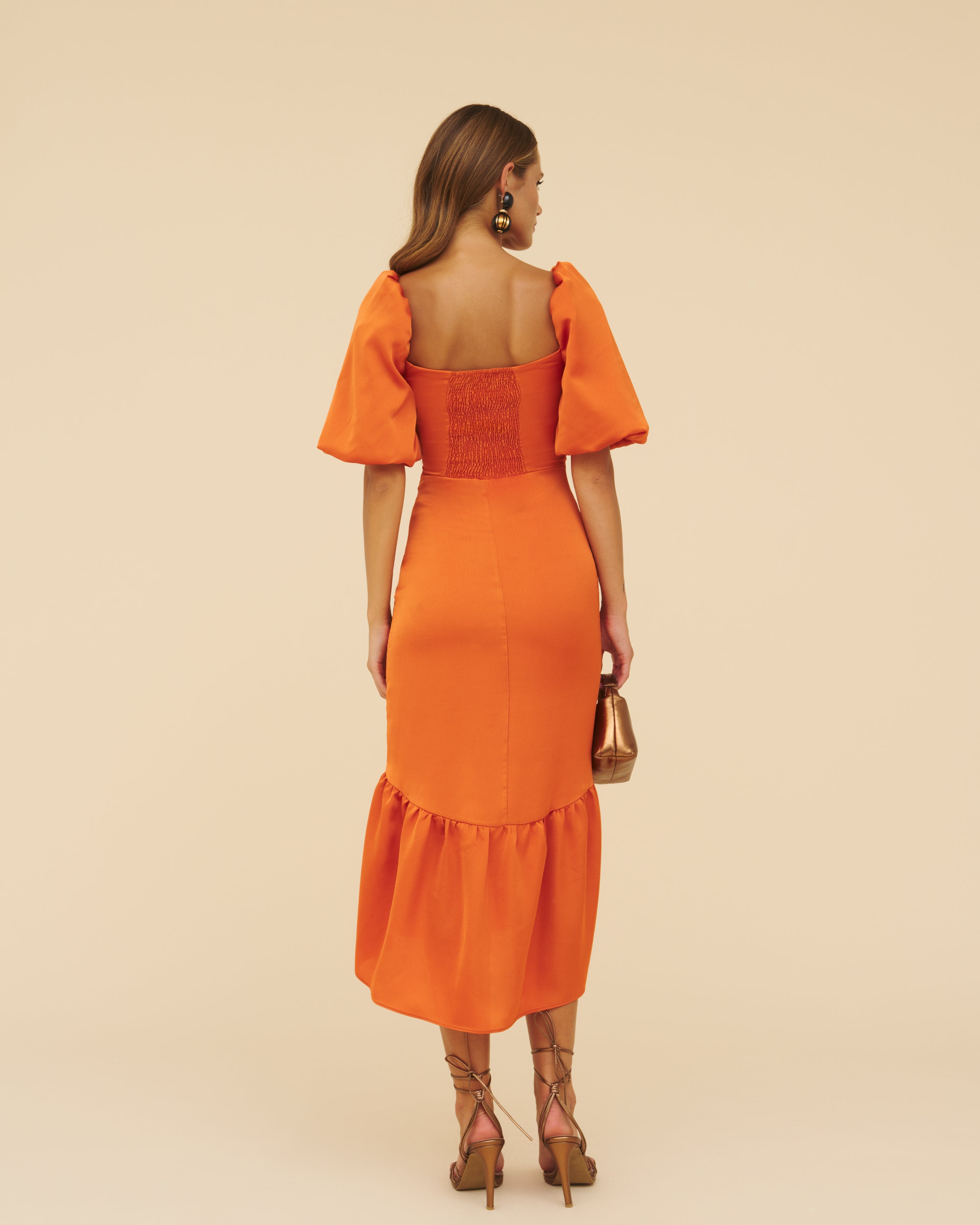 Luciana Russet Orange Dress