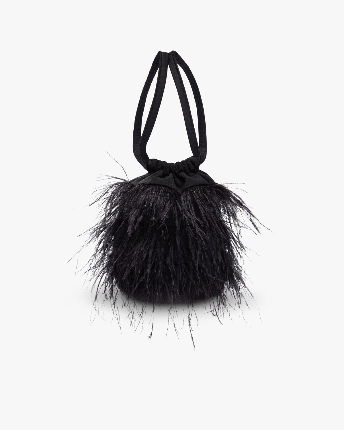 Bruna Feathers Black Bag