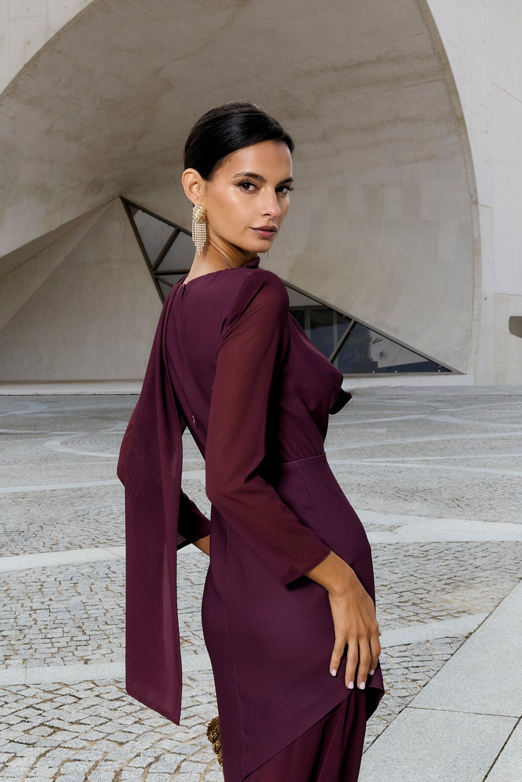 Vestido Viena Berenjena