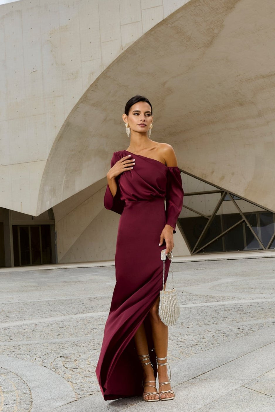 Vestido Siracusa Burdeos