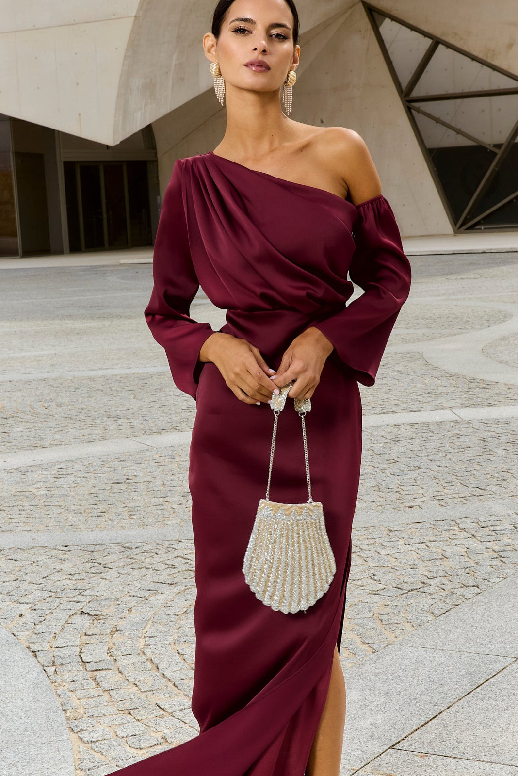 Vestido Siracusa Burdeos