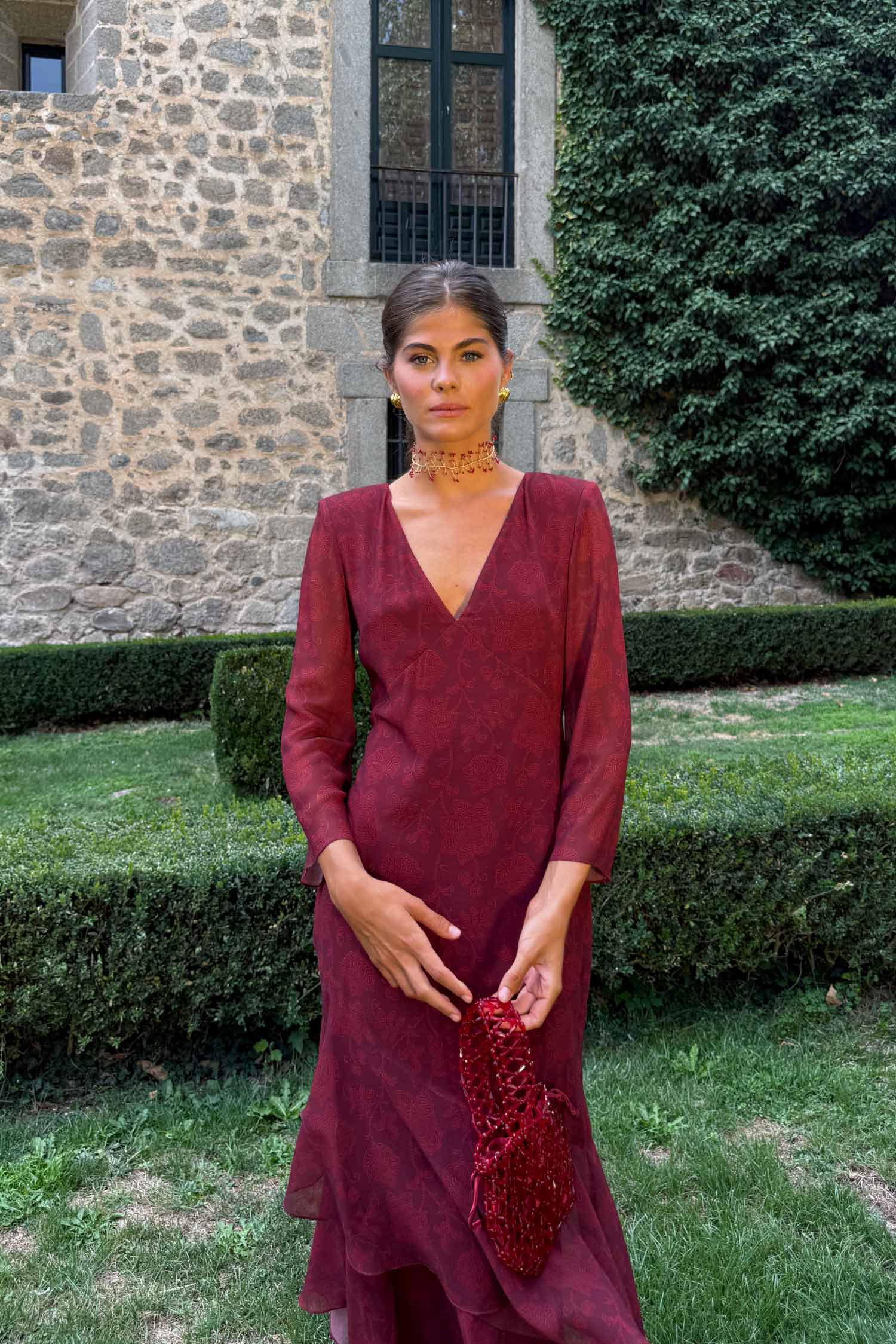 Vestido Jane Dahlia Granate